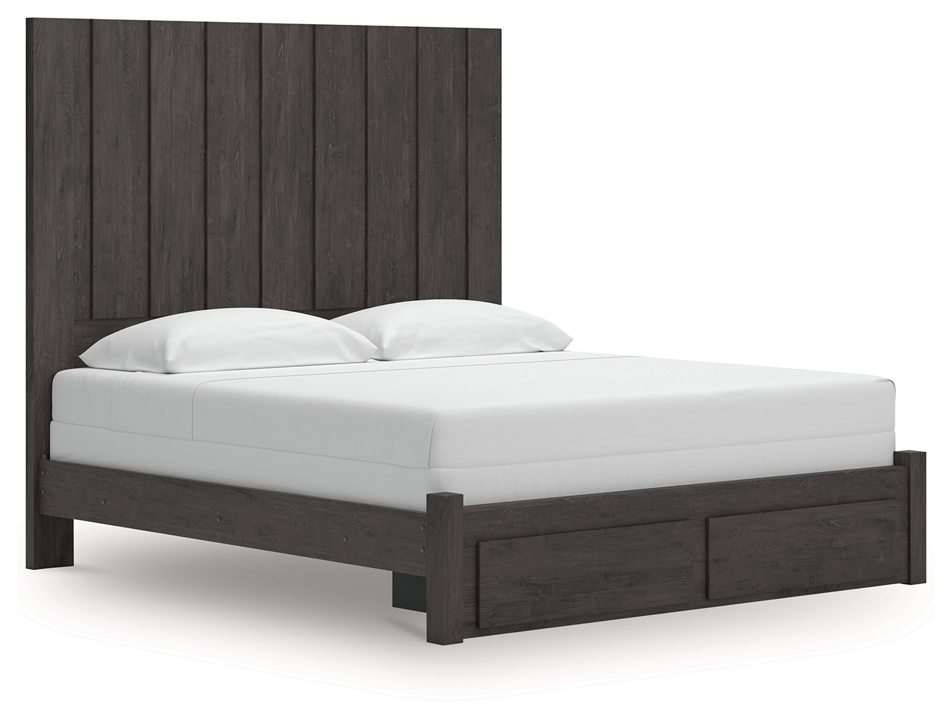 3 Brothers Decor - Ashley Furniture - Fraluna Bedroom - King Panel Storage Bed / Charcoal - PCB3370B9