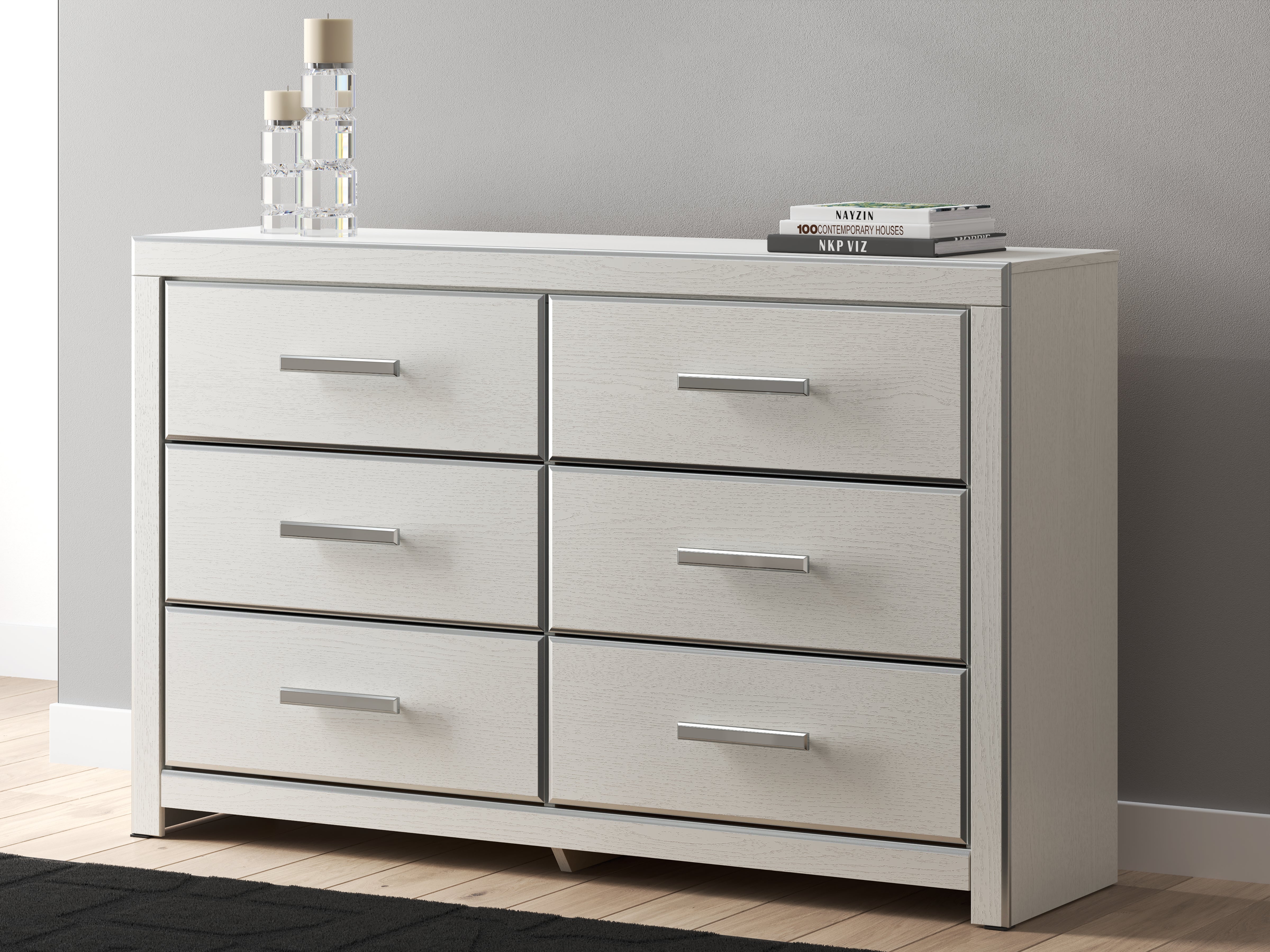 3 Brothers Decor - Ashley Furniture - Zuraleus Bedroom - Six Drawer Dresser / White - PCB3381-31