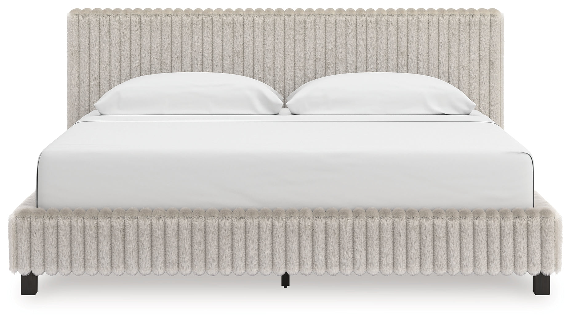 3 Brothers Decor - Ashley Furniture - Zuraleus Bedroom - California King Upholstered Bed / White - PCB3381B14