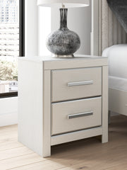 3 Brothers Decor - Ashley Furniture - Zuraleus Bedroom - Two Drawer Night Stand / White - PCB3381-92