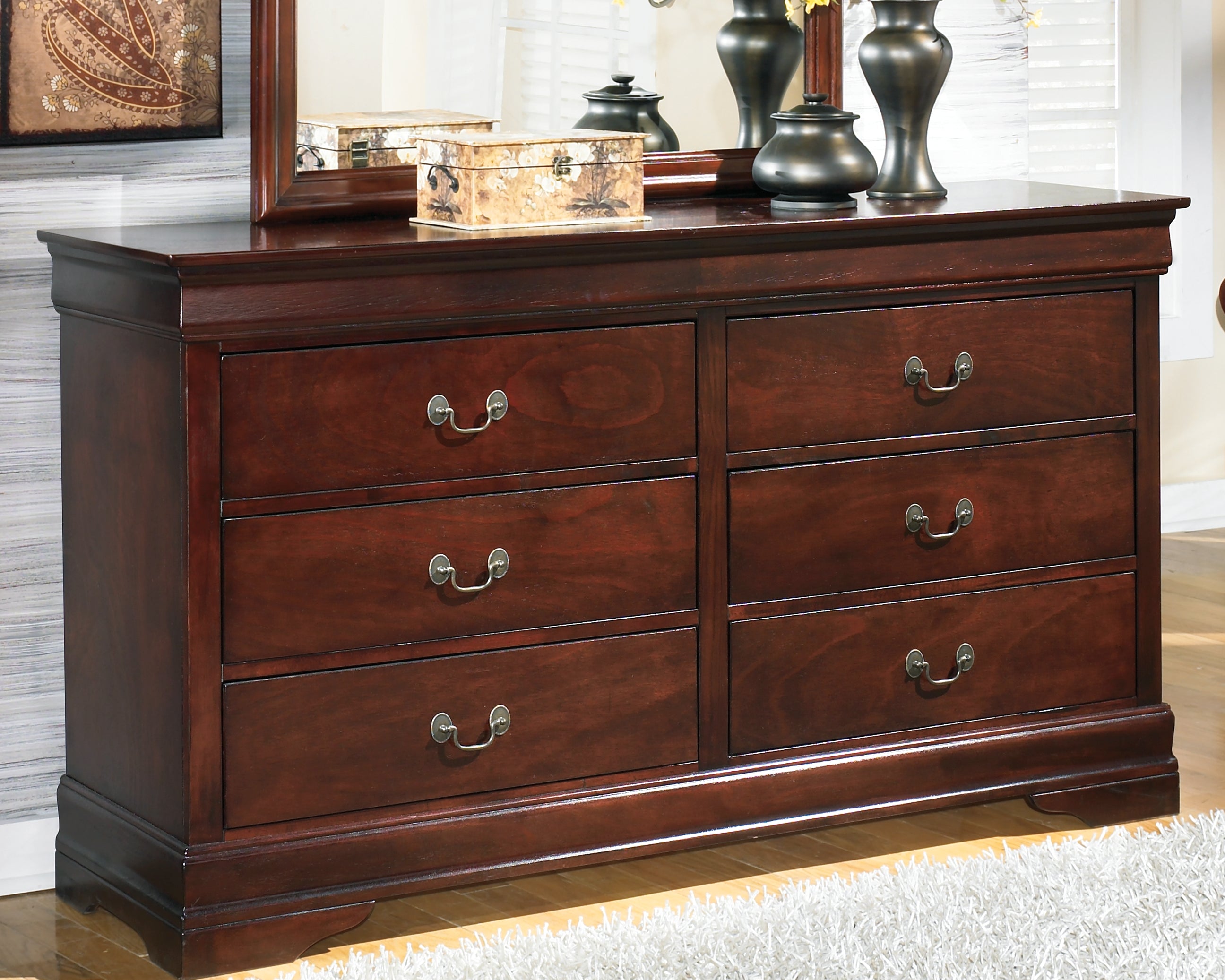 3 Brothers Decor - Ashley Furniture - Alisdair Bedroom - Dresser / Reddish Brown - B376-31