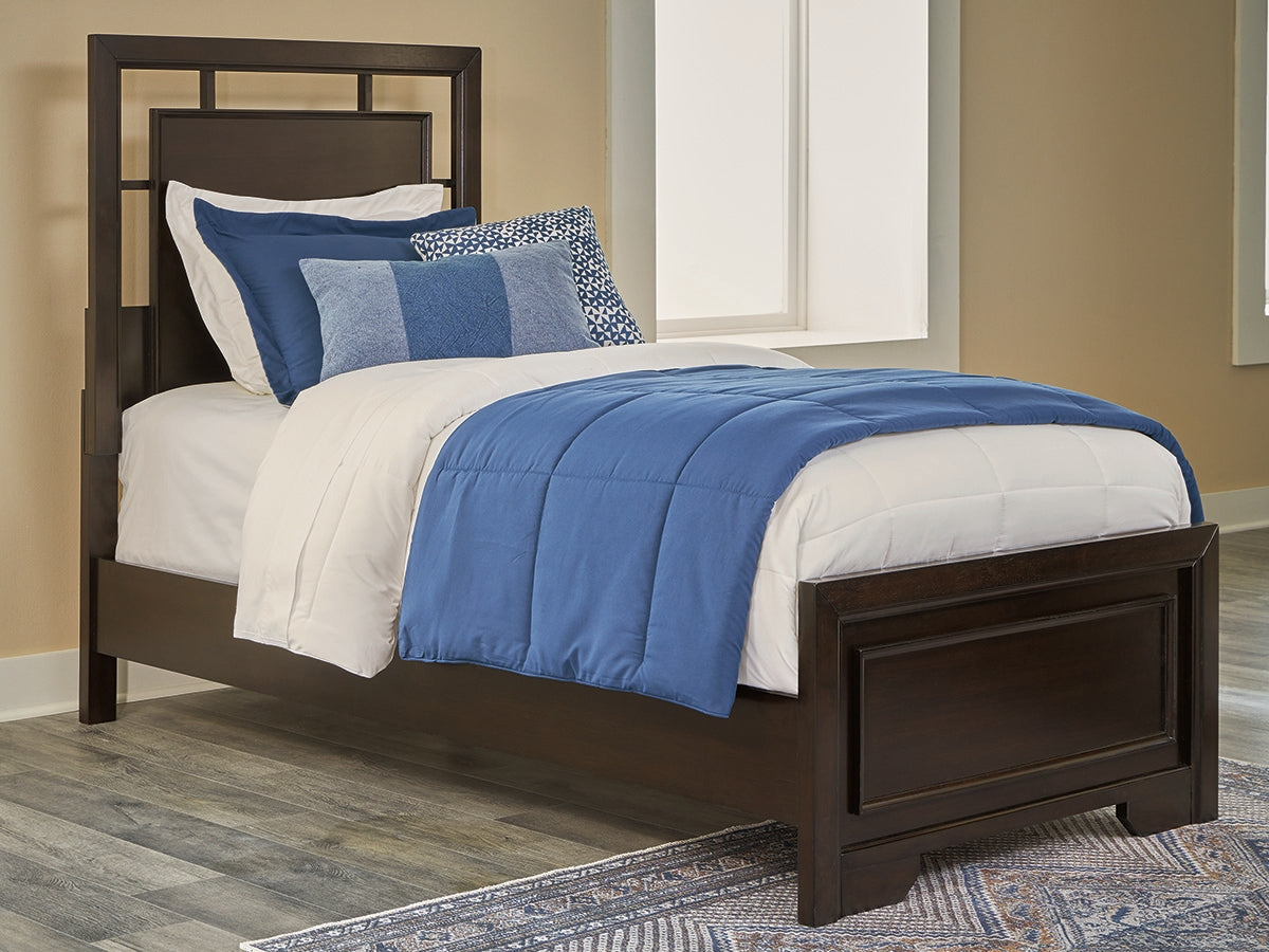 3 Brothers Decor - Ashley Furniture - Covetown Bedroom - Twin Panel Bed / Dark Brown - B441B2