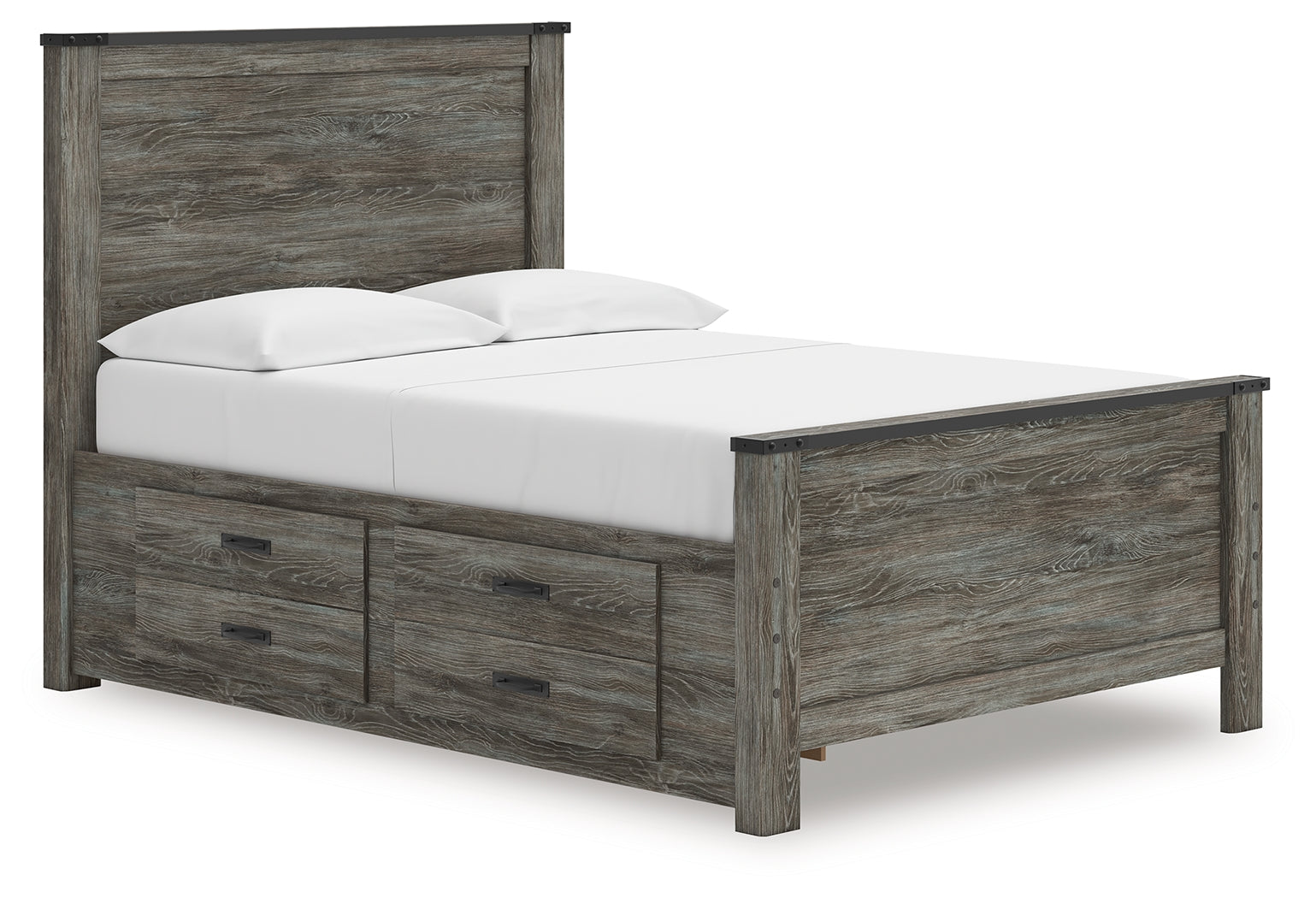 3 Brothers Decor - Ashley Furniture - Frandern Bedroom - Full Panel Bed with Storage / Black/Gray - B4480B24
