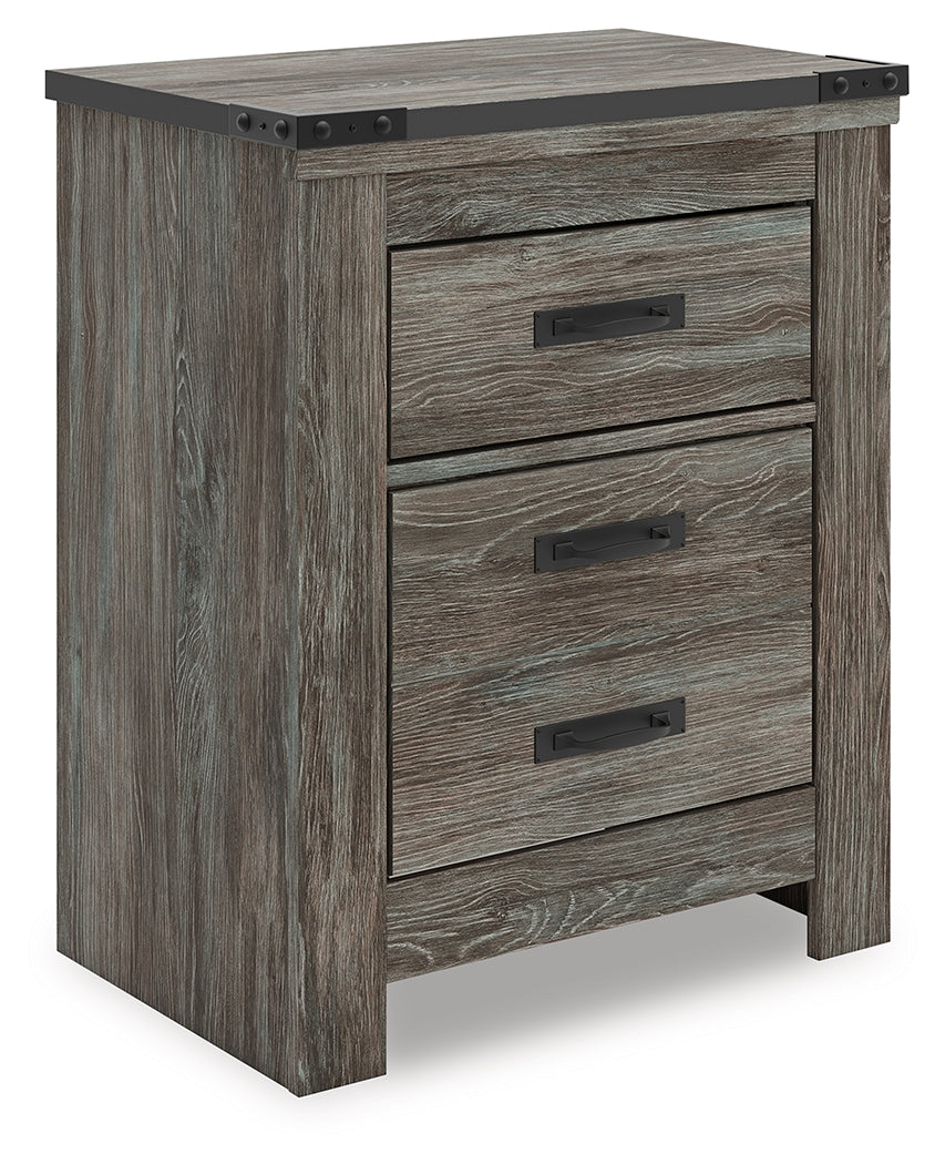 3 Brothers Decor - Ashley Furniture - Frandern Bedroom - Two Drawer Night Stand / Gray - B4480-92
