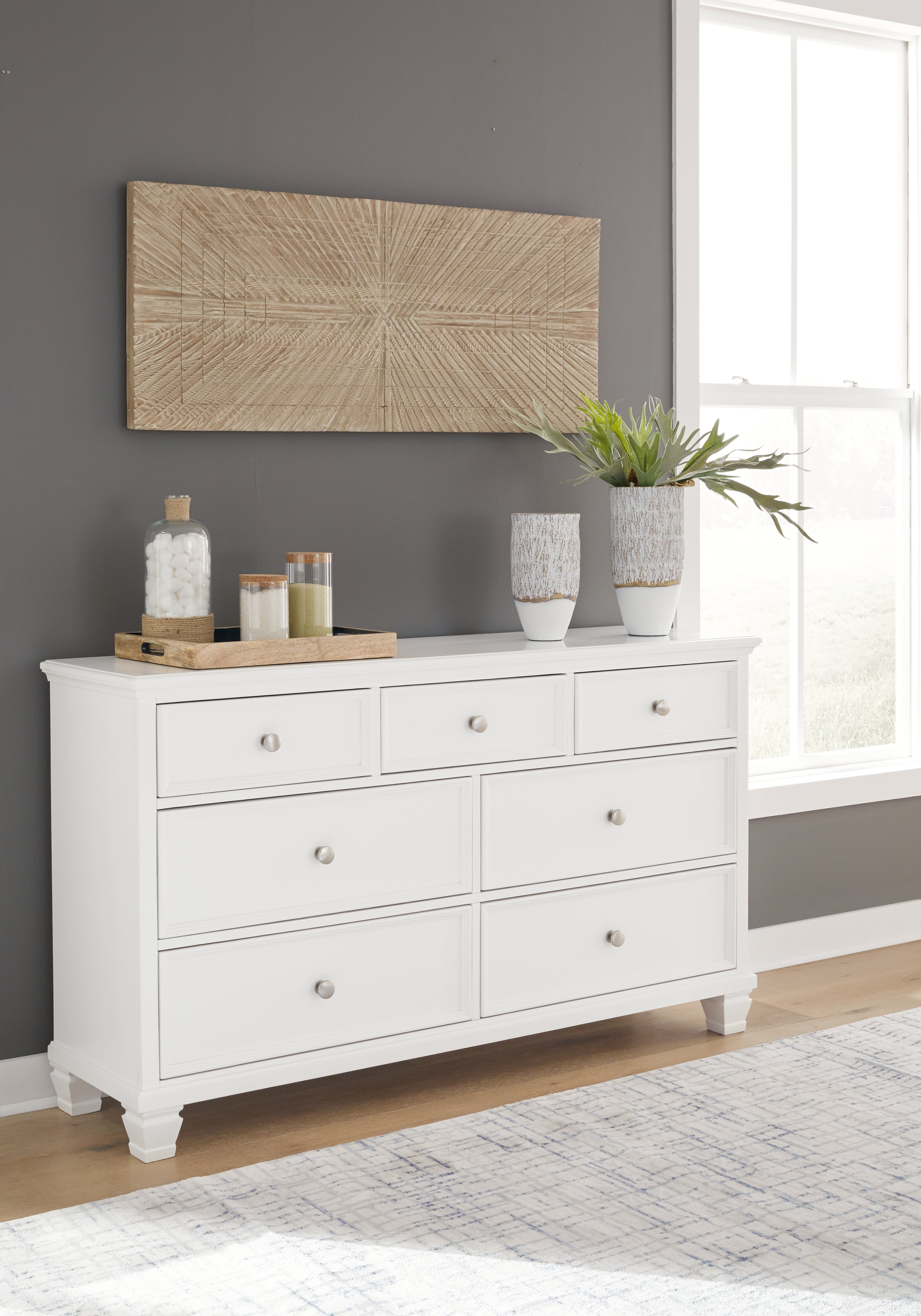3 Brothers Decor - Ashley Furniture - Fortman Bedroom - Dresser / White - B680-31