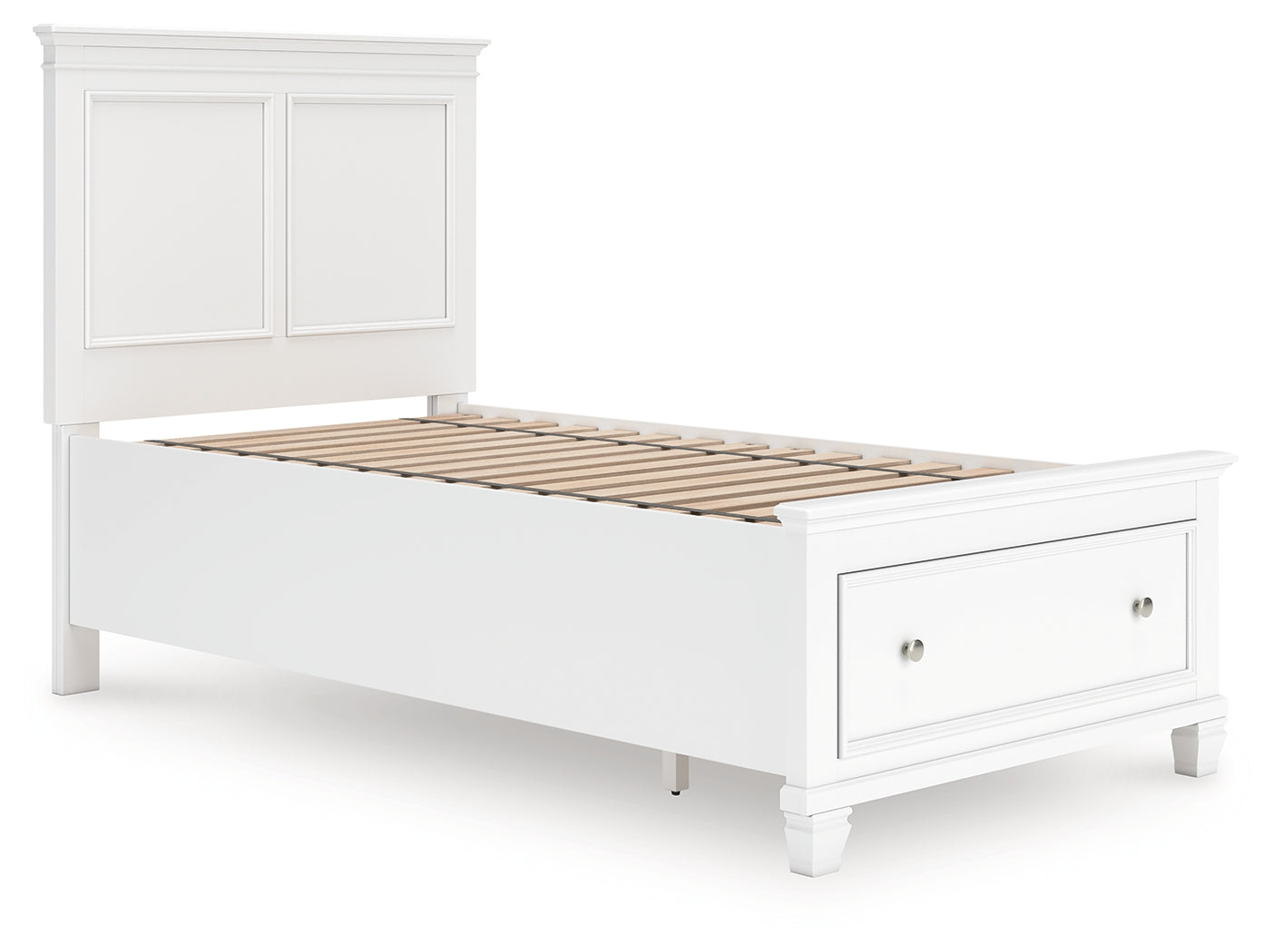 3 Brothers Decor - Ashley Furniture - Fortman Bedroom - Twin Panel Storage Bed / White - B680B24
