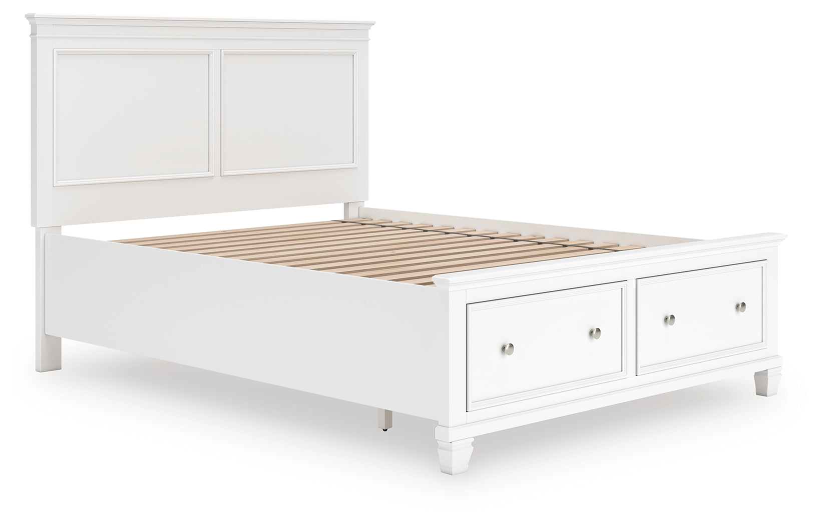 3 Brothers Decor - Ashley Furniture - Fortman Bedroom - Queen Panel Storage Bed / White - B680B20