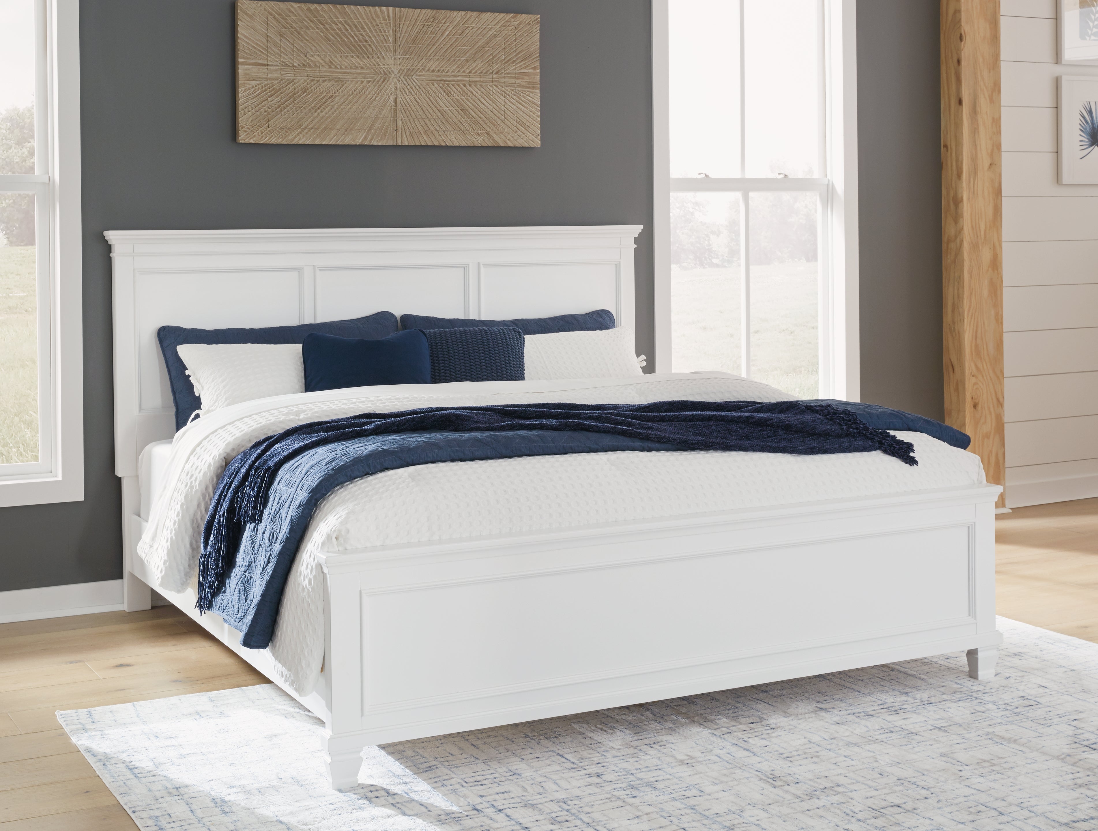 3 Brothers Decor - Ashley Furniture - Fortman Bedroom - California King Panel Bed / White - B680B5