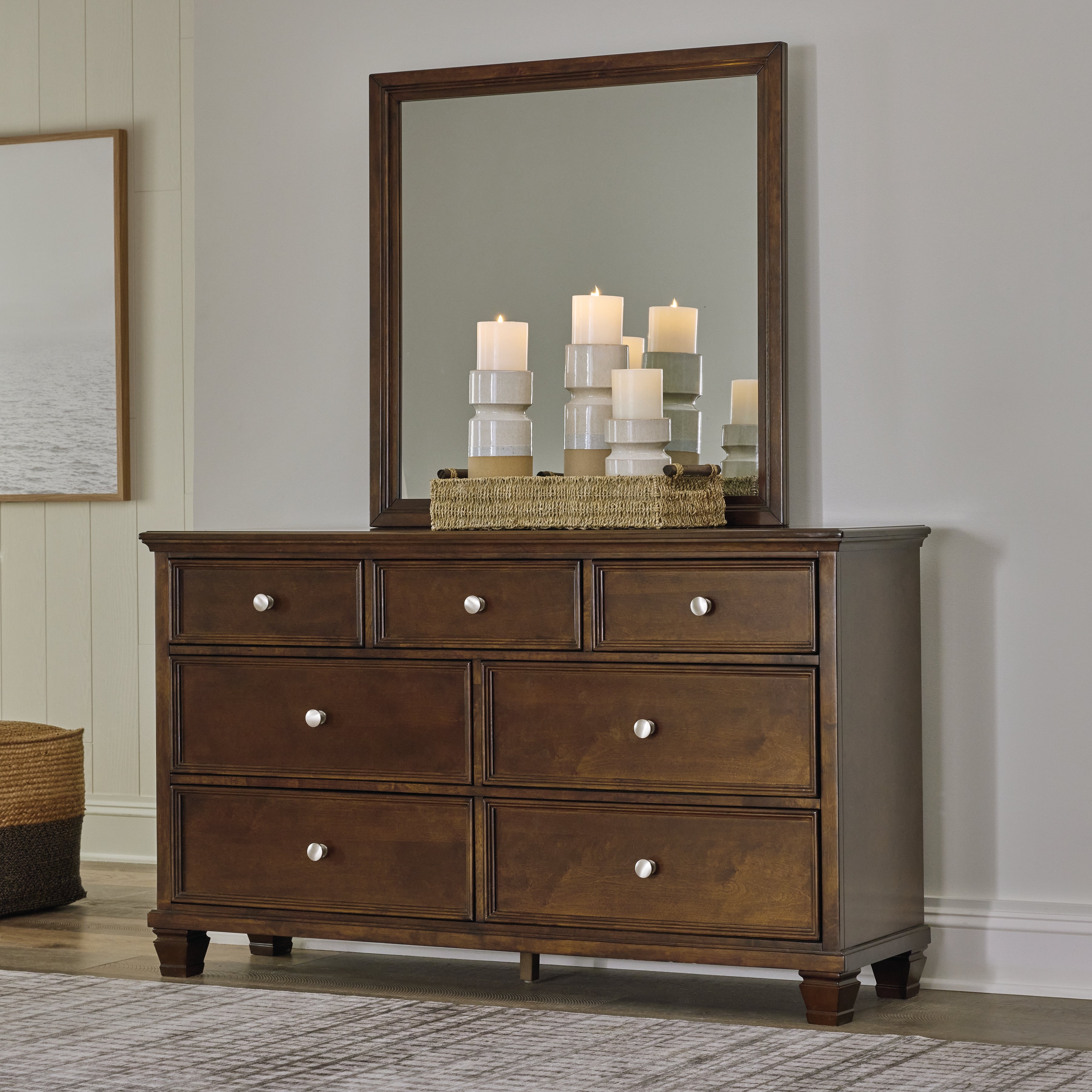 3 Brothers Decor - Ashley Furniture - Danabrin Bedroom - Dresser and Mirror / Brown - B685B1