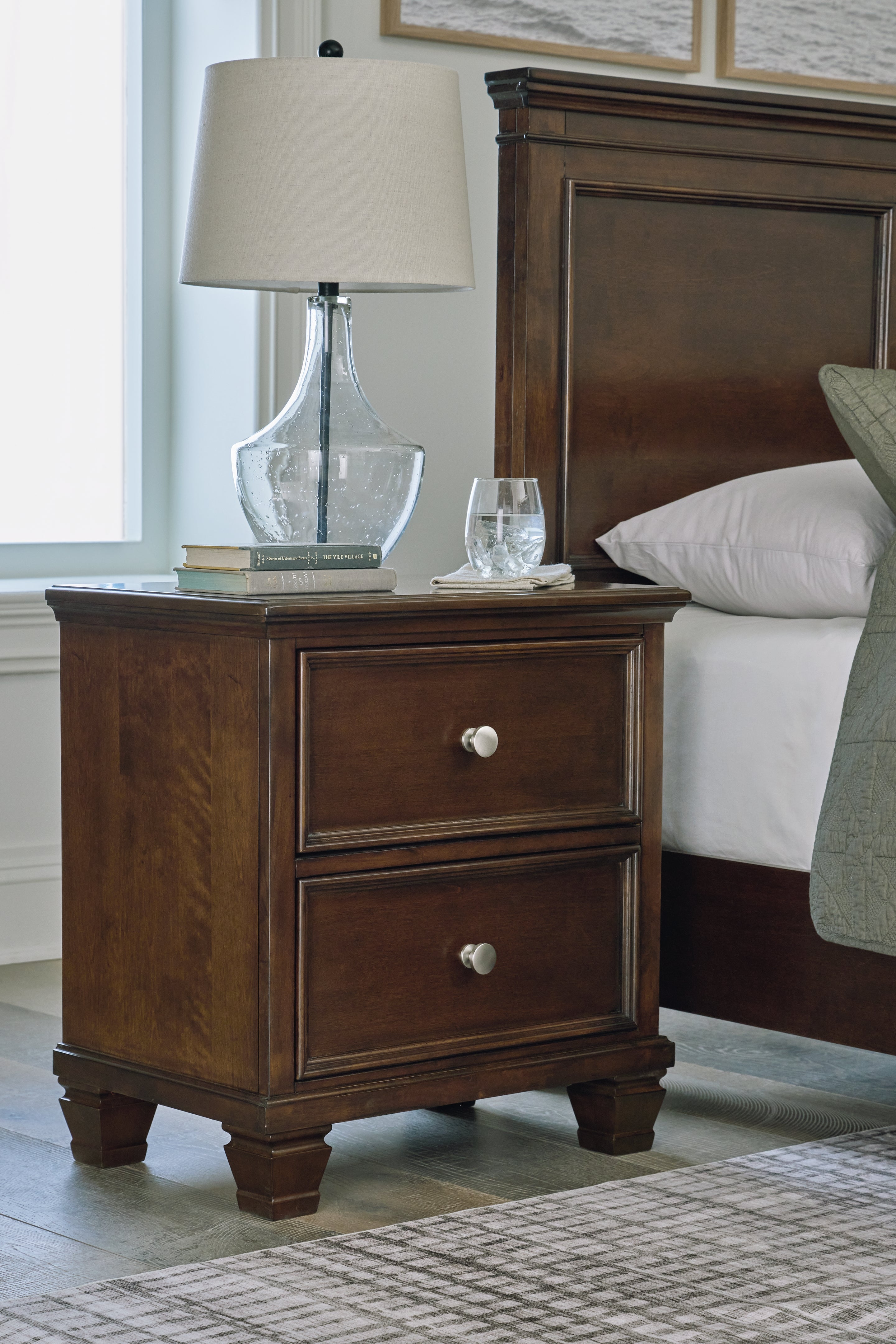 3 Brothers Decor - Ashley Furniture - Danabrin Bedroom - Two Drawer Night Stand / Brown - B685-92