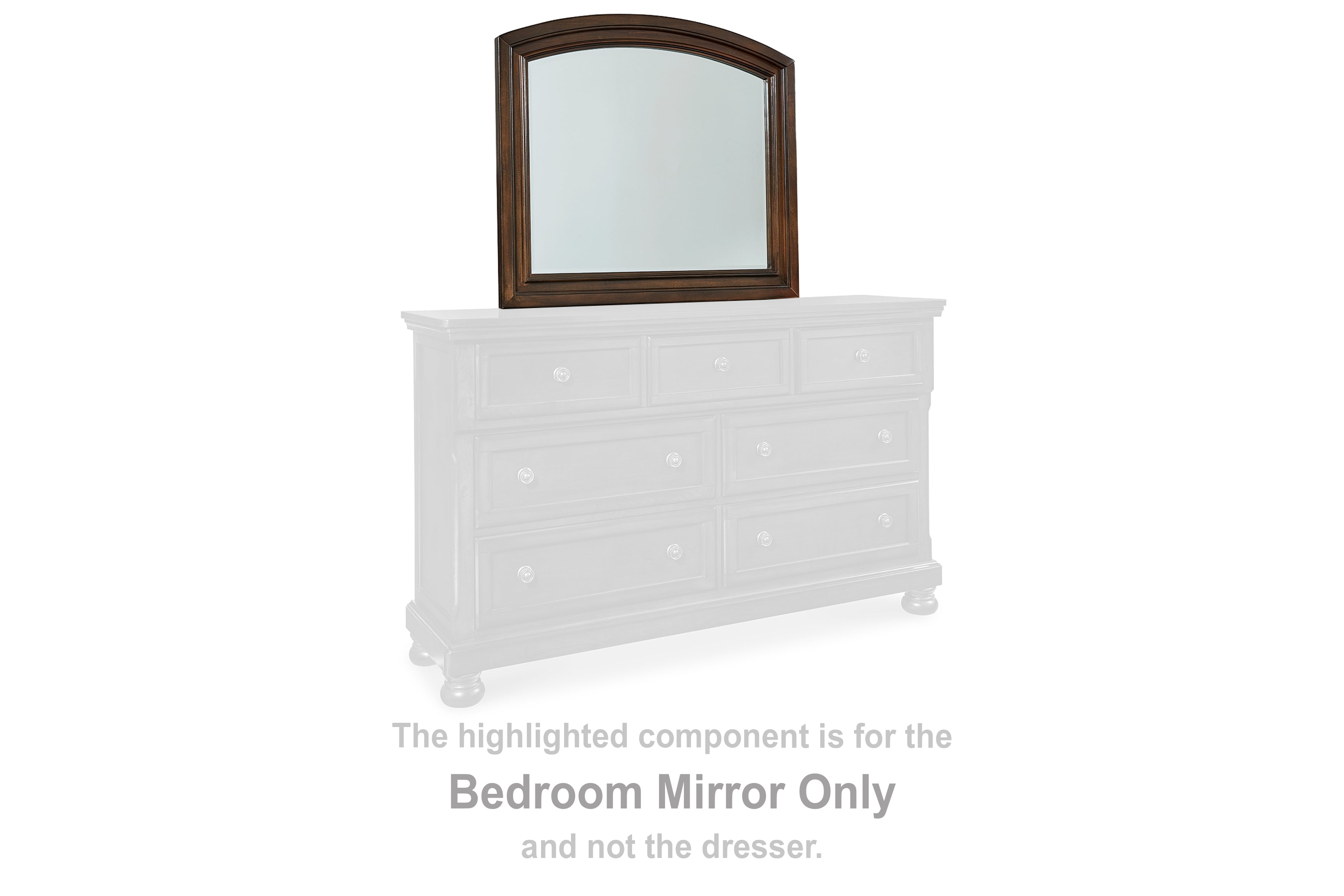 3 Brothers Decor - Ashley Furniture - Porter Bedroom - Bedroom Mirror / Rustic Brown - B697-36