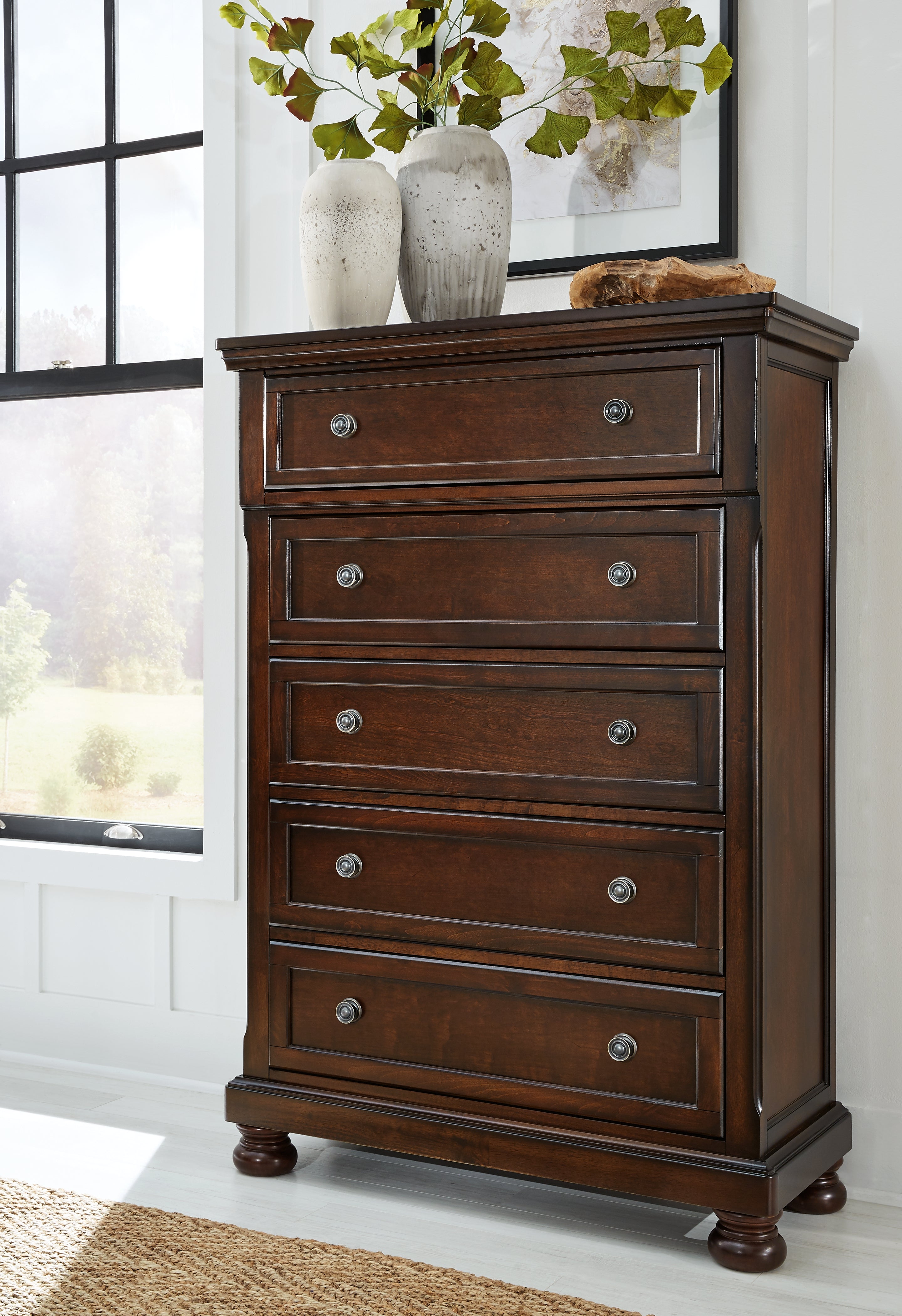 3 Brothers Decor - Ashley Furniture - Porter Bedroom - Chest / Rustic Brown - B697-46