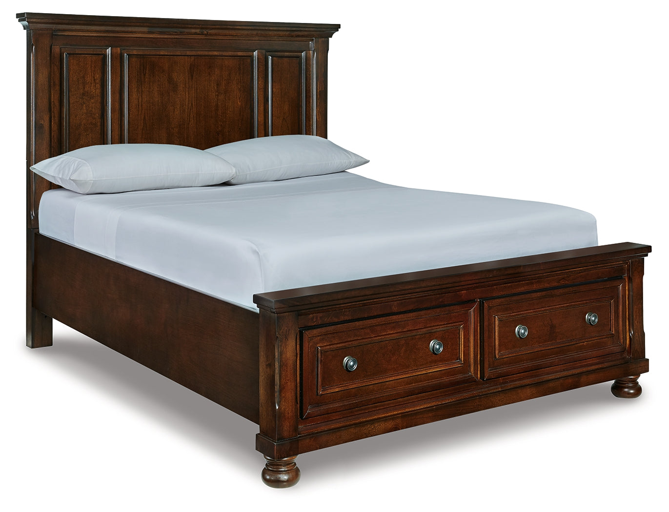 3 Brothers Decor - Ashley Furniture - Porter Bedroom - Queen Panel Storage Bed / Rustic Brown - B697B42