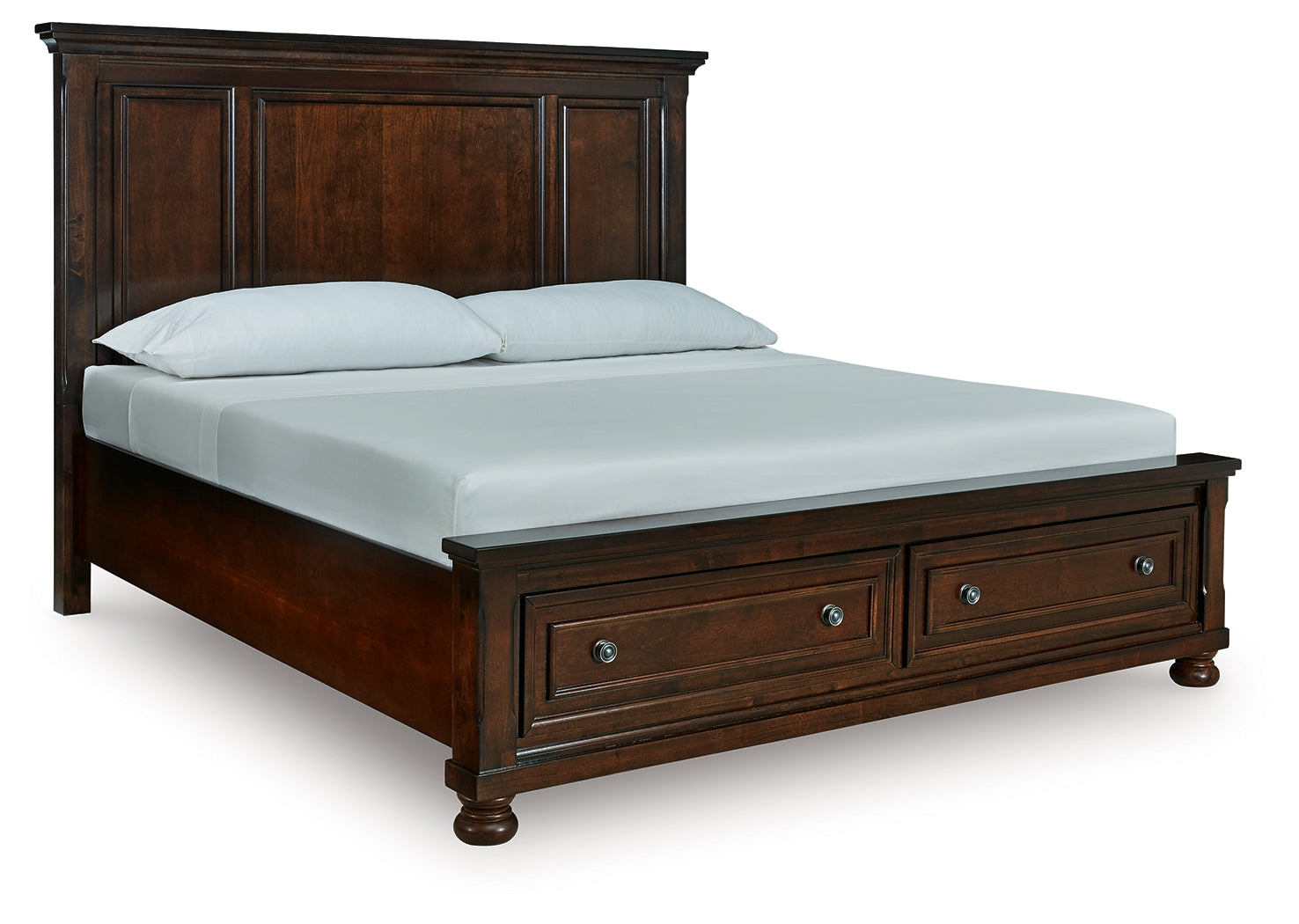 3 Brothers Decor - Ashley Furniture - Porter Bedroom - California King Panel Storage Bed / Rustic Brown - B697B46