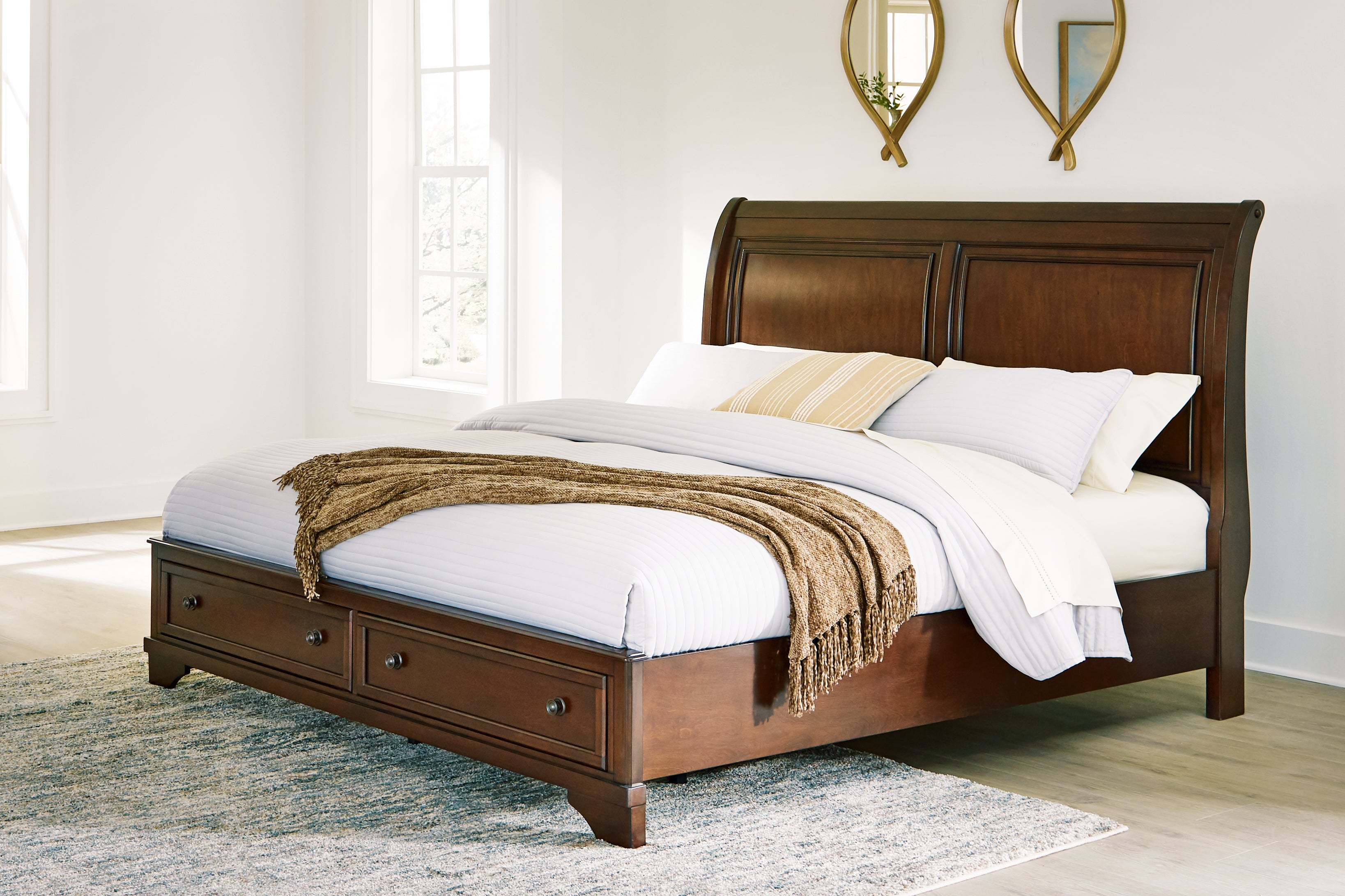 3 Brothers Decor - Ashley Furniture - Trellington Bedroom - King Sleigh Storage Bed / Brown - B716B2