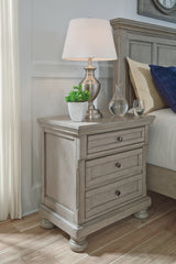 3 Brothers Decor - Ashley Furniture - Lettner Bedroom - Two Drawer Night Stand / Light Gray - B733-92