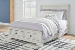 3 Brothers Decor - Ashley Furniture - Robbinsdale Bedroom - Full Sleigh Storage Bed / Antique White - B742B13