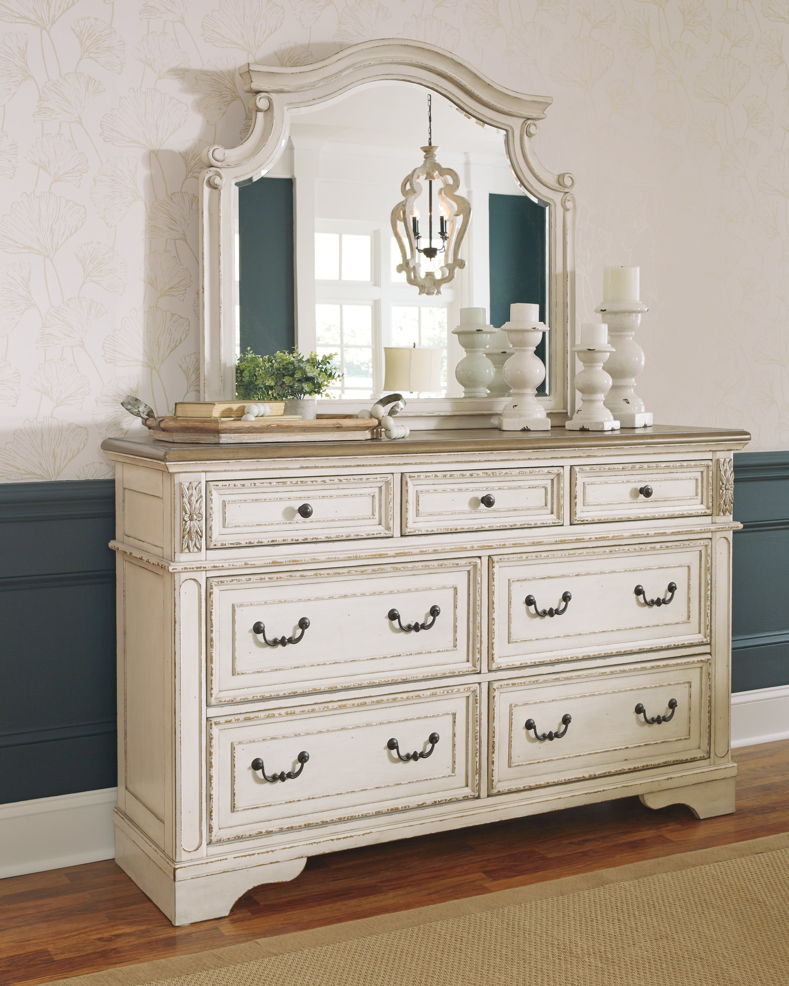 3 Brothers Decor - Ashley Furniture - Realyn Bedroom - Dresser and Mirror / Two-tone - B743B1