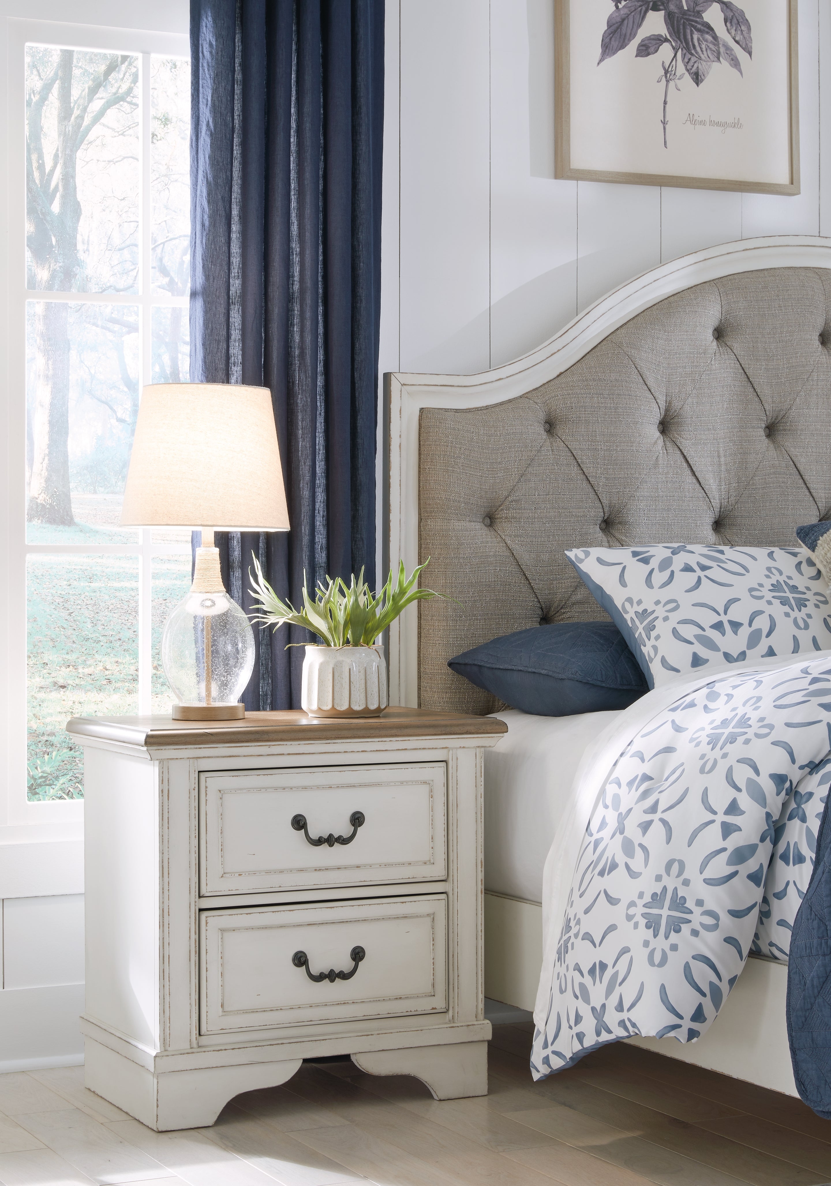 3 Brothers Decor - Ashley Furniture - Blendon Bedroom - Two Drawer Night Stand / Two-tone - B747-92