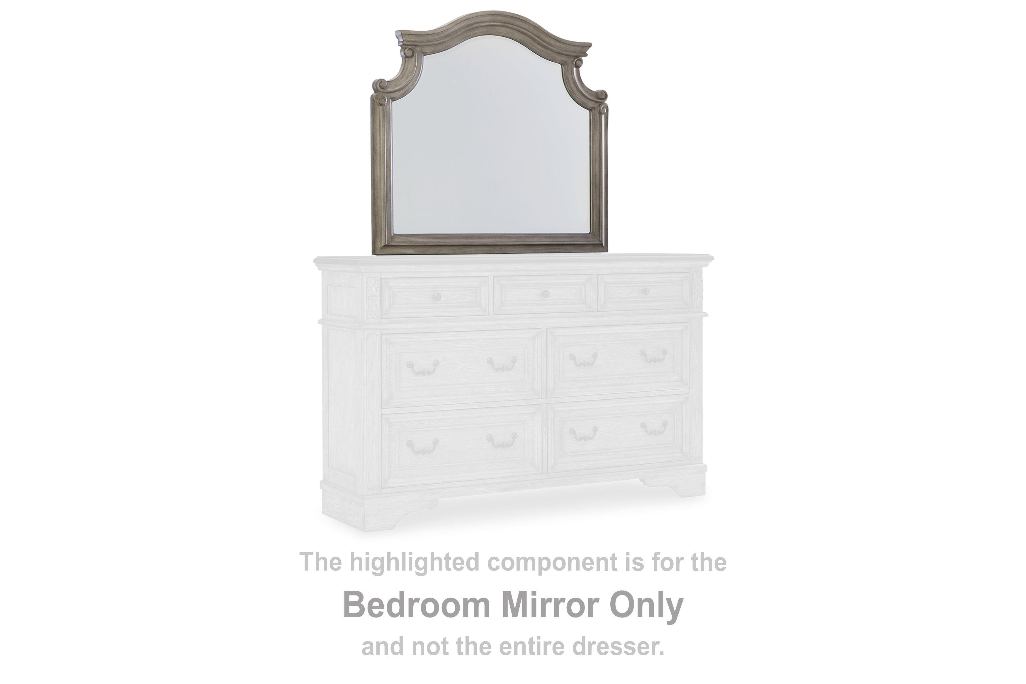 3 Brothers Decor - Ashley Furniture - Lodenbay Bedroom - Bedroom Mirror / Antique Gray - B751-36