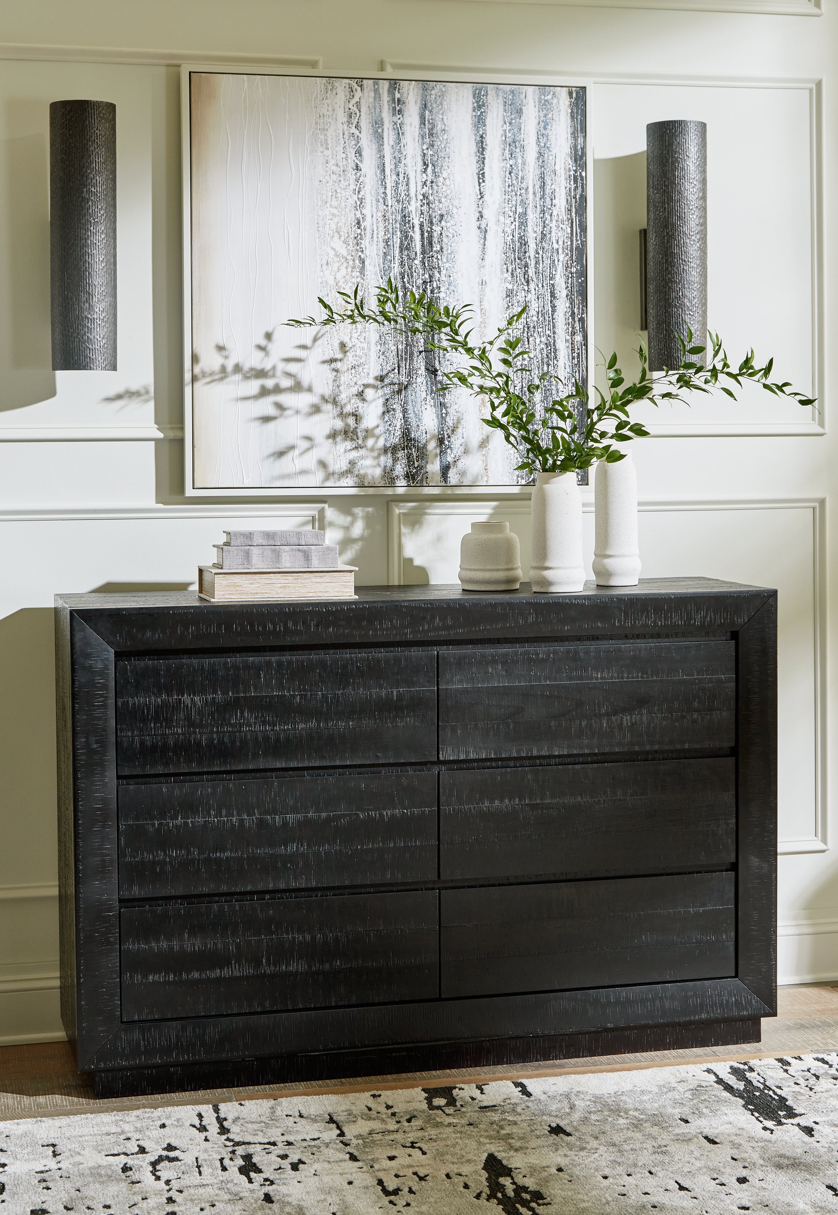 3 Brothers Decor - Ashley Furniture - Londer Bedroom - Dresser / Black - B768-31