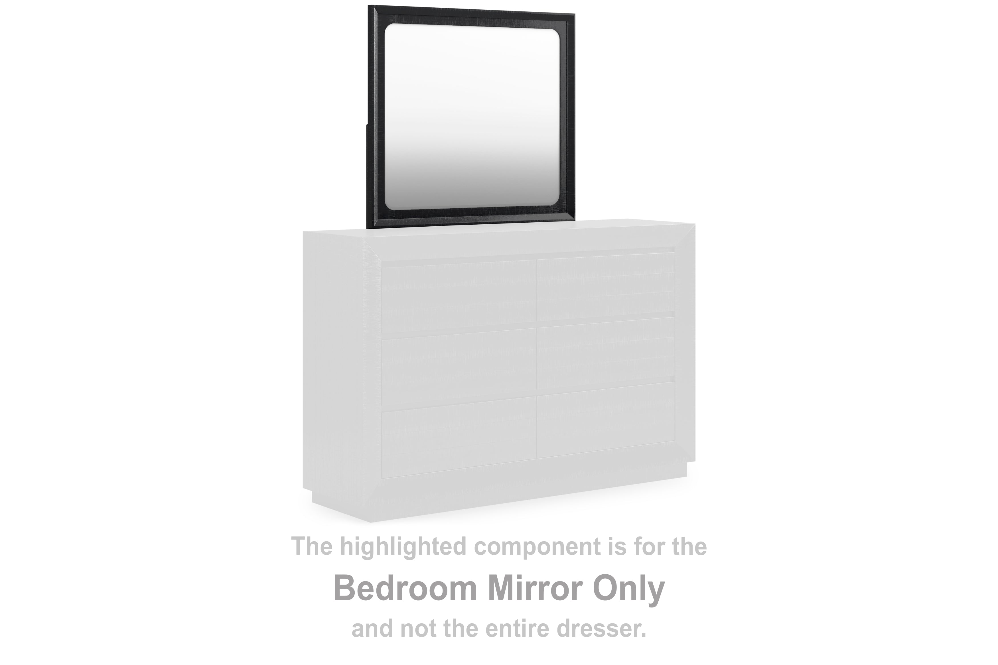 3 Brothers Decor - Ashley Furniture - Londer Bedroom - Bedroom Mirror / Black - B768-36