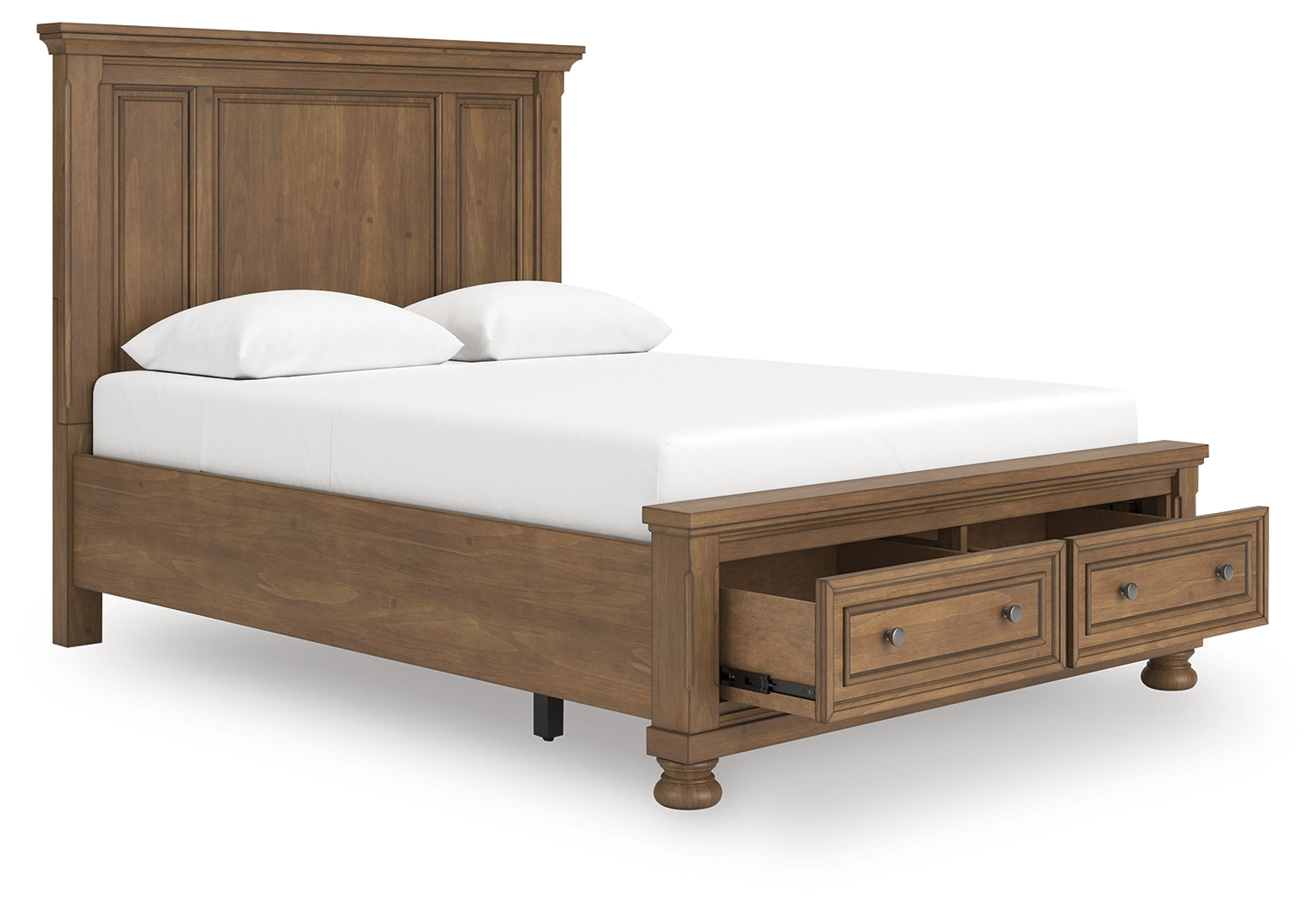 3 Brothers Decor - Ashley Furniture - Feddinger Bedroom - Queen Panel Storage Bed / Medium Brown - PCB779B11