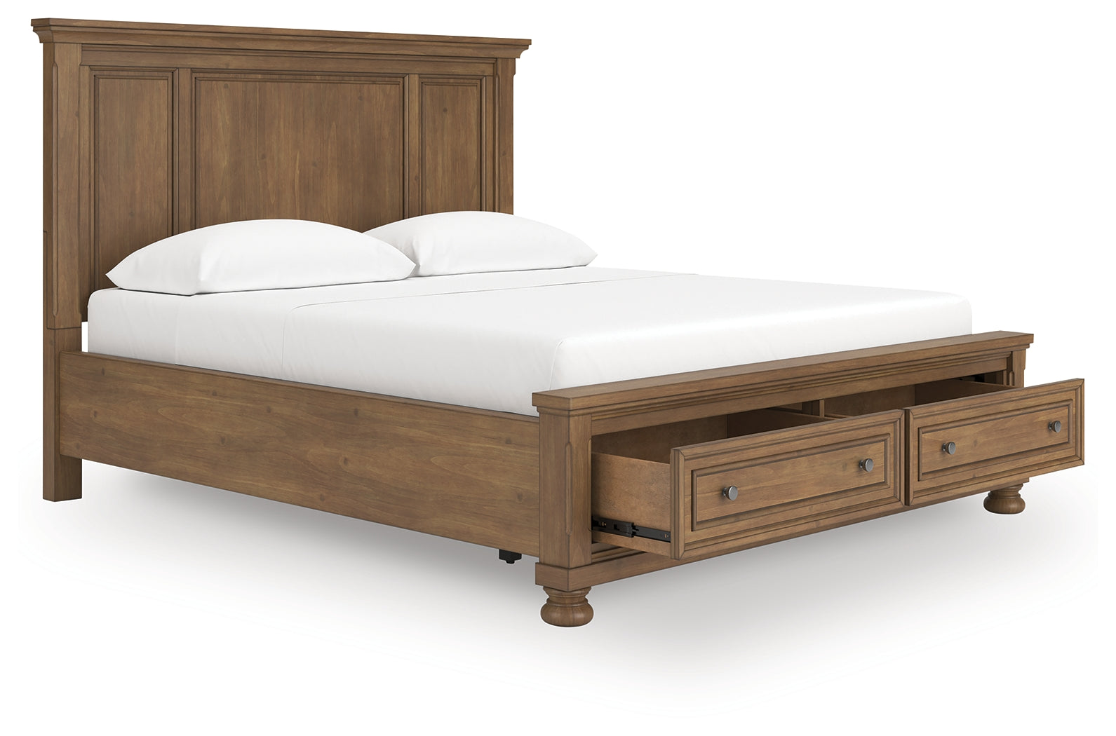 3 Brothers Decor - Ashley Furniture - Feddinger Bedroom - California King Panel Storage Bed / Medium Brown - PCB779B13