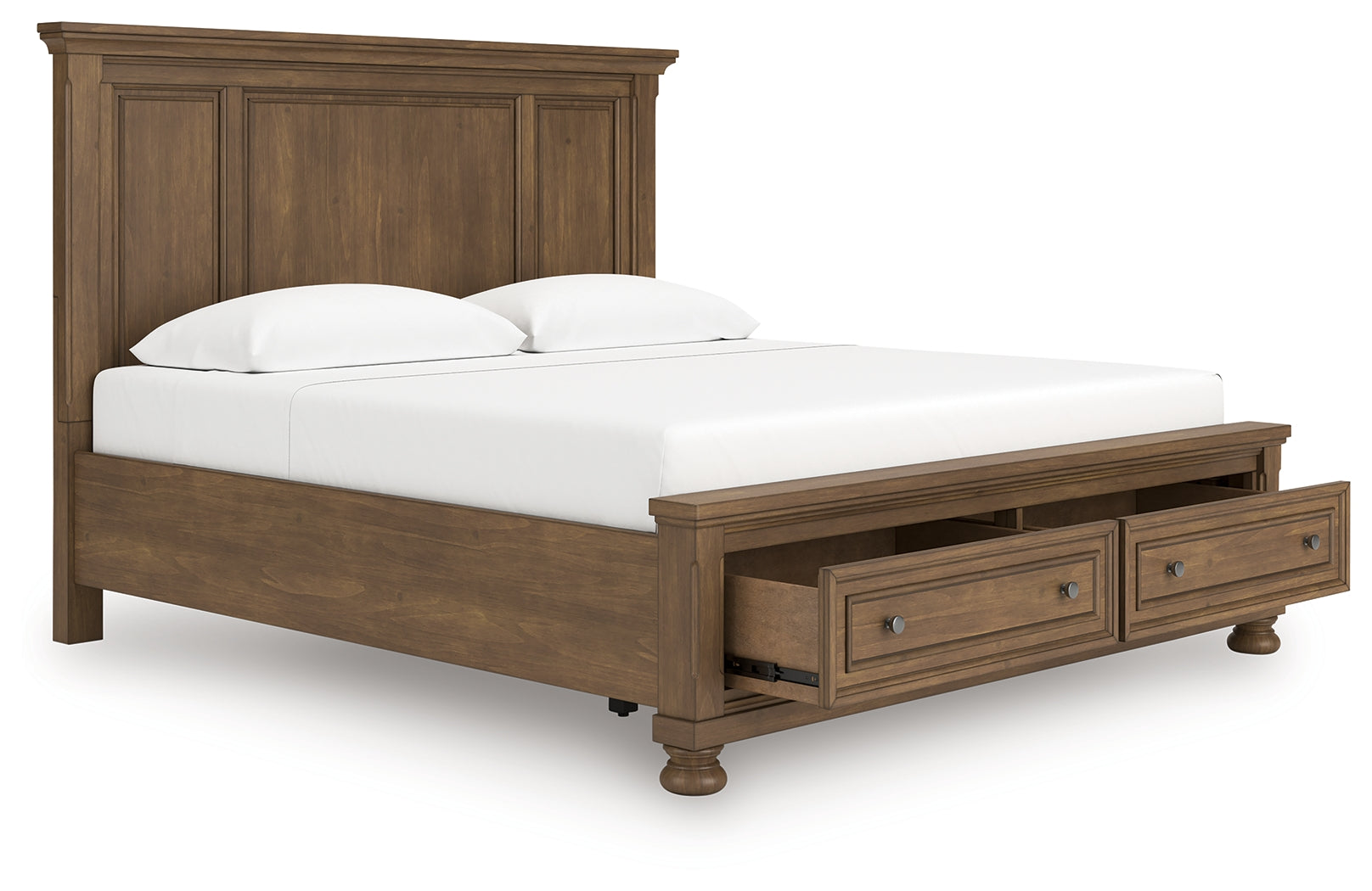 3 Brothers Decor - Ashley Furniture - Feddinger Bedroom - King Panel Storage Bed / Medium Brown - PCB779B12