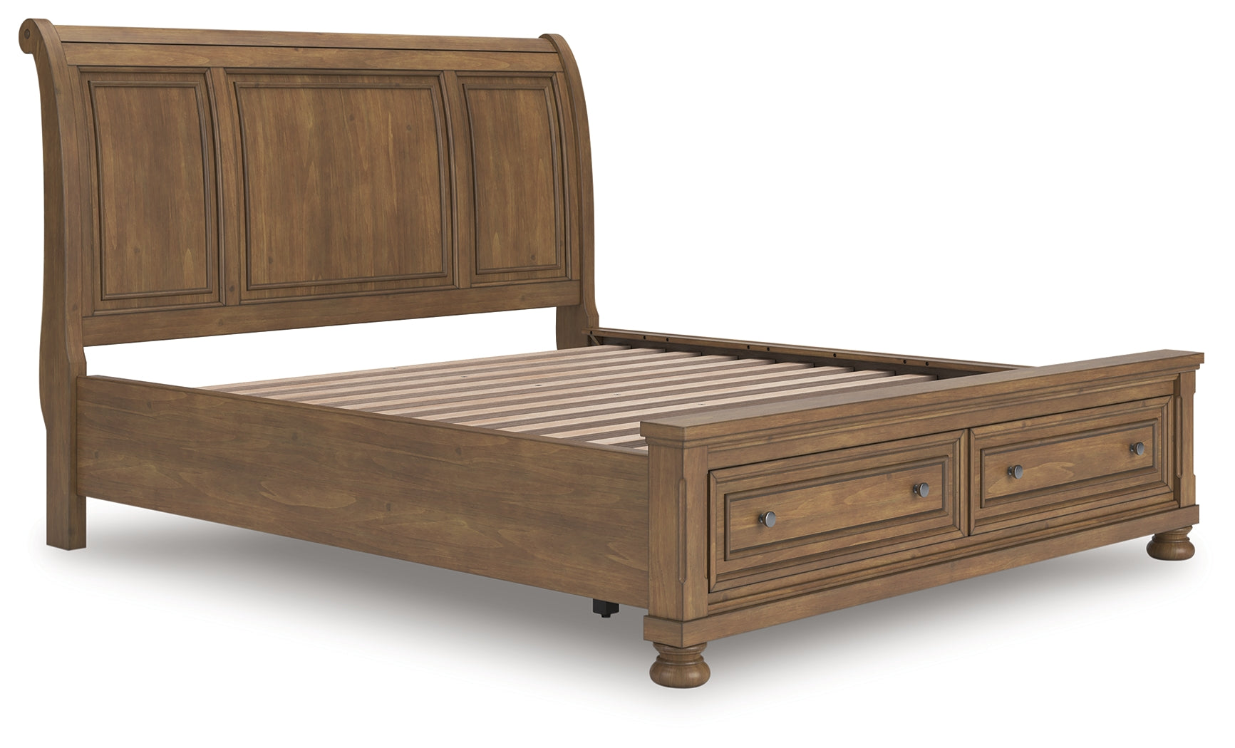 3 Brothers Decor - Ashley Furniture - Feddinger Bedroom - California King Storage Sleigh Bed / Medium Brown - PCB779B9