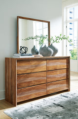 3 Brothers Decor - Ashley Furniture - Dressonni Bedroom - Dresser and Mirror / Brown - B790B1