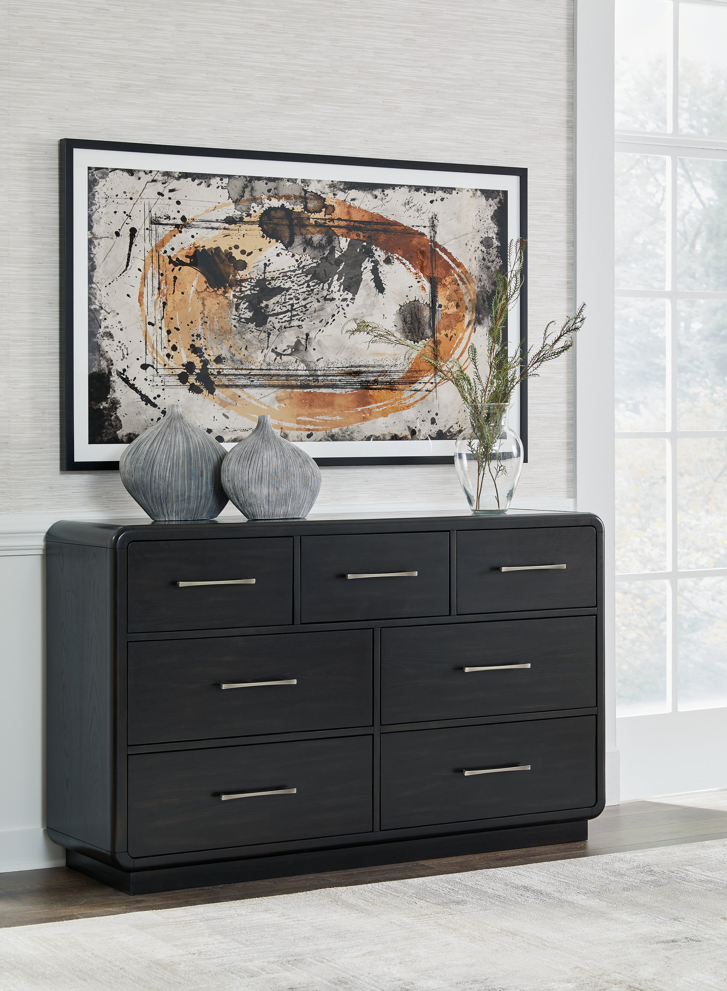 3 Brothers Decor - Ashley Furniture - Rowanbeck Bedroom - Dresser / Black - B821-31