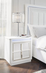 3 Brothers Decor - Ashley Furniture - Chalanna Bedroom - Two Drawer Night Stand / White - B822-92