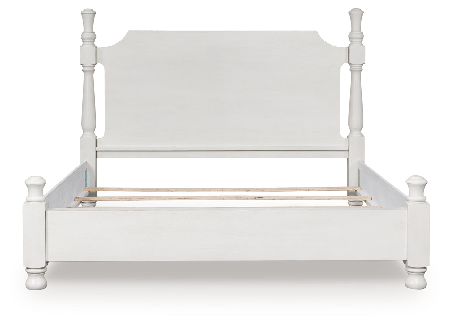 3 Brothers Decor - Ashley Furniture - Rowlenstown Bedroom - King Poster Bed / Antique White - PCB823B4
