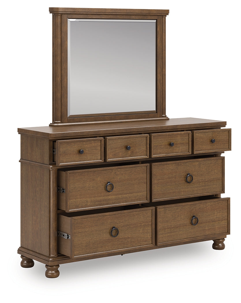 3 Brothers Decor - Ashley Furniture - Rowlenstown Bedroom - Dresser and Mirror / Brown - PCB824B1