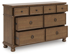 3 Brothers Decor - Ashley Furniture - Rowlenstown Bedroom - Dresser / Brown - PCB824-31