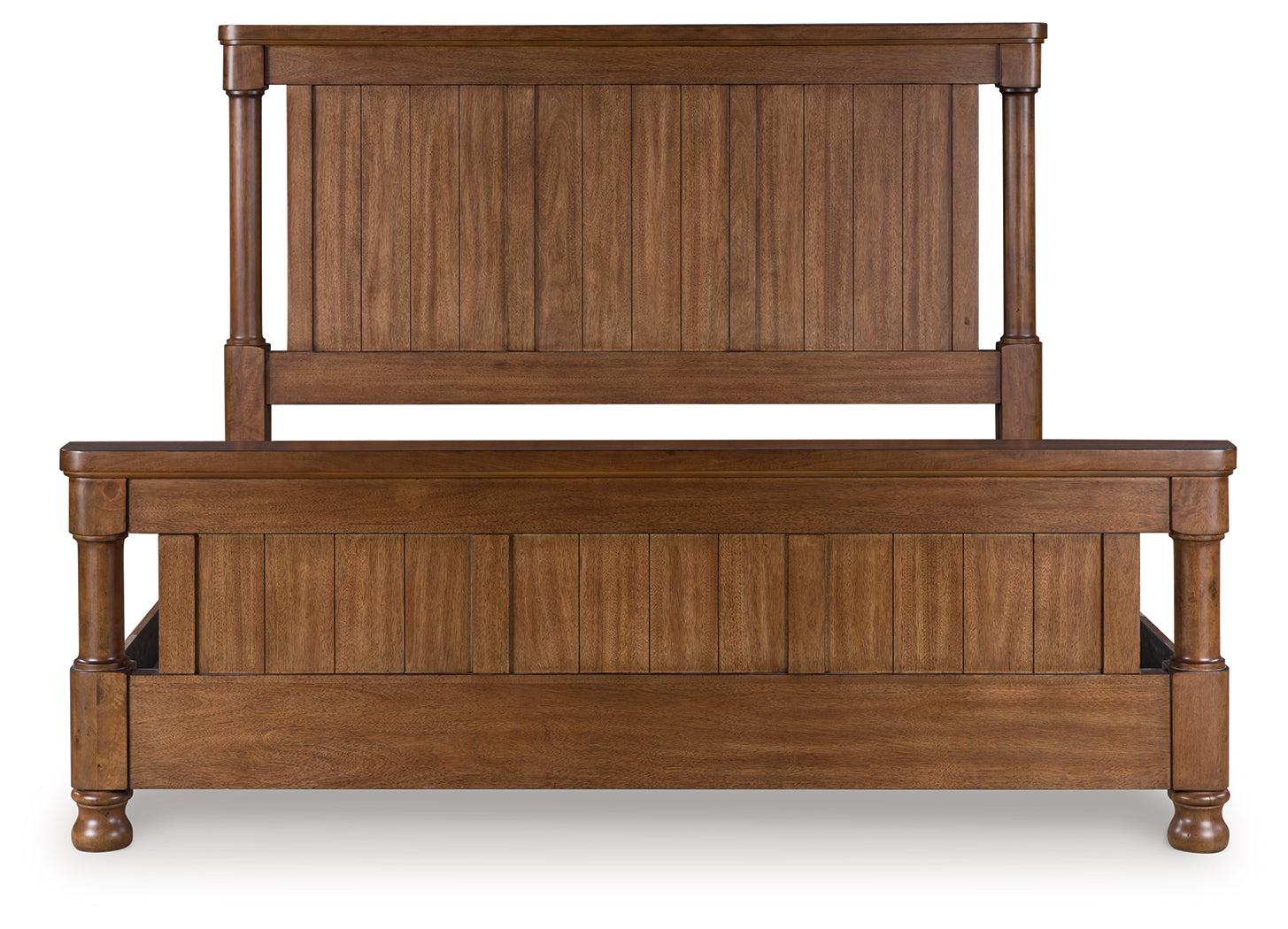 3 Brothers Decor - Ashley Furniture - Rowlenstown Bedroom - California King Poster Bed / Brown - PCB824B5