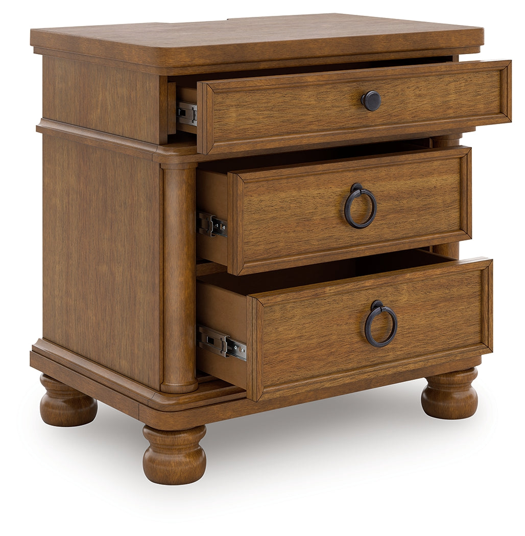 3 Brothers Decor - Ashley Furniture - Rowlenstown Bedroom - Three Drawer Night Stand / Brown - PCB824-93