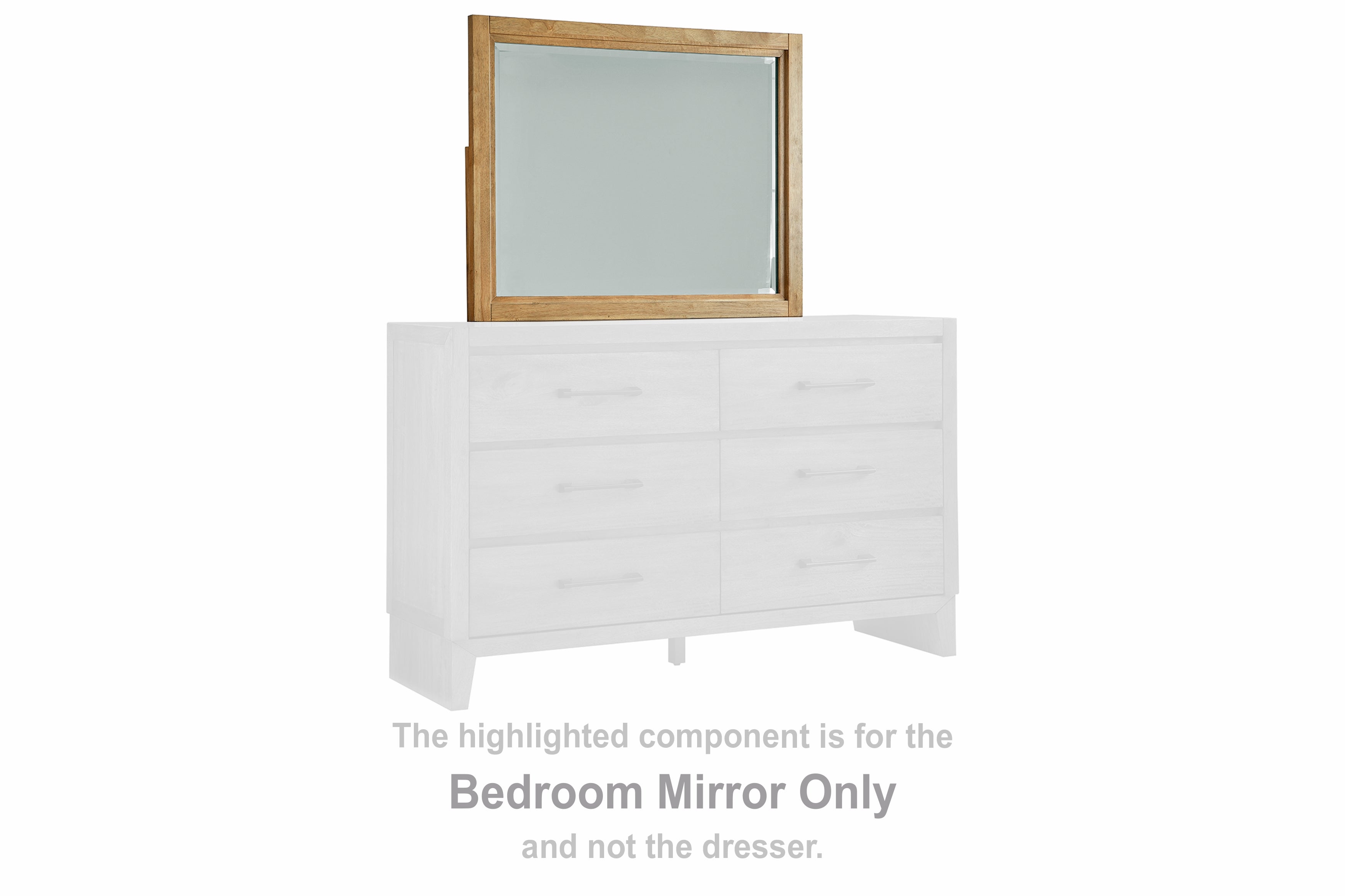 3 Brothers Decor - Ashley Furniture - Sherbana Bedroom - Bedroom Mirror / Light Brown - B833-36
