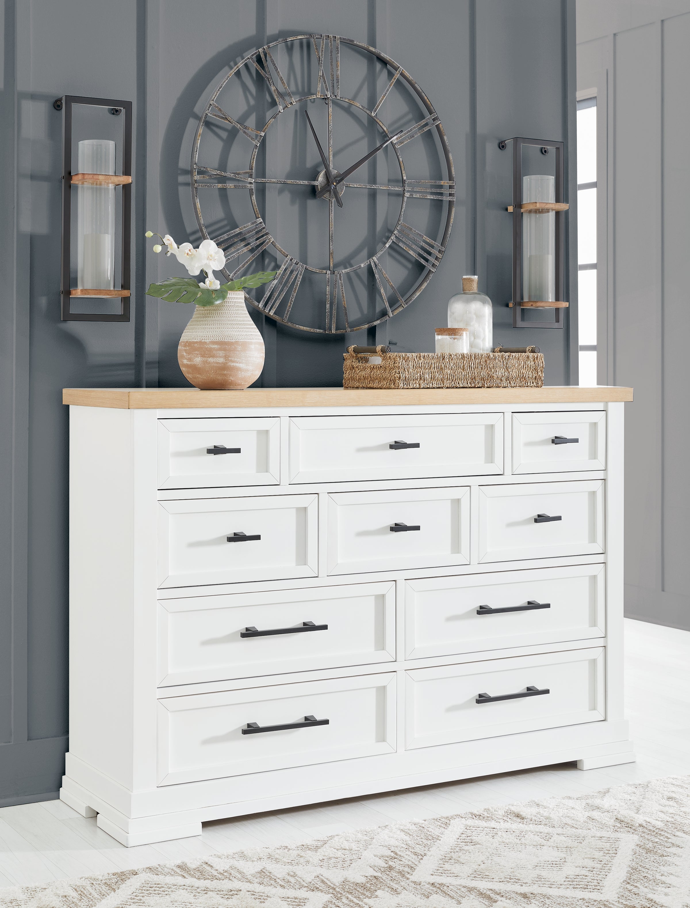 3 Brothers Decor - Ashley Furniture - Ashbryn Bedroom - Dresser / White/Natural - B844-31