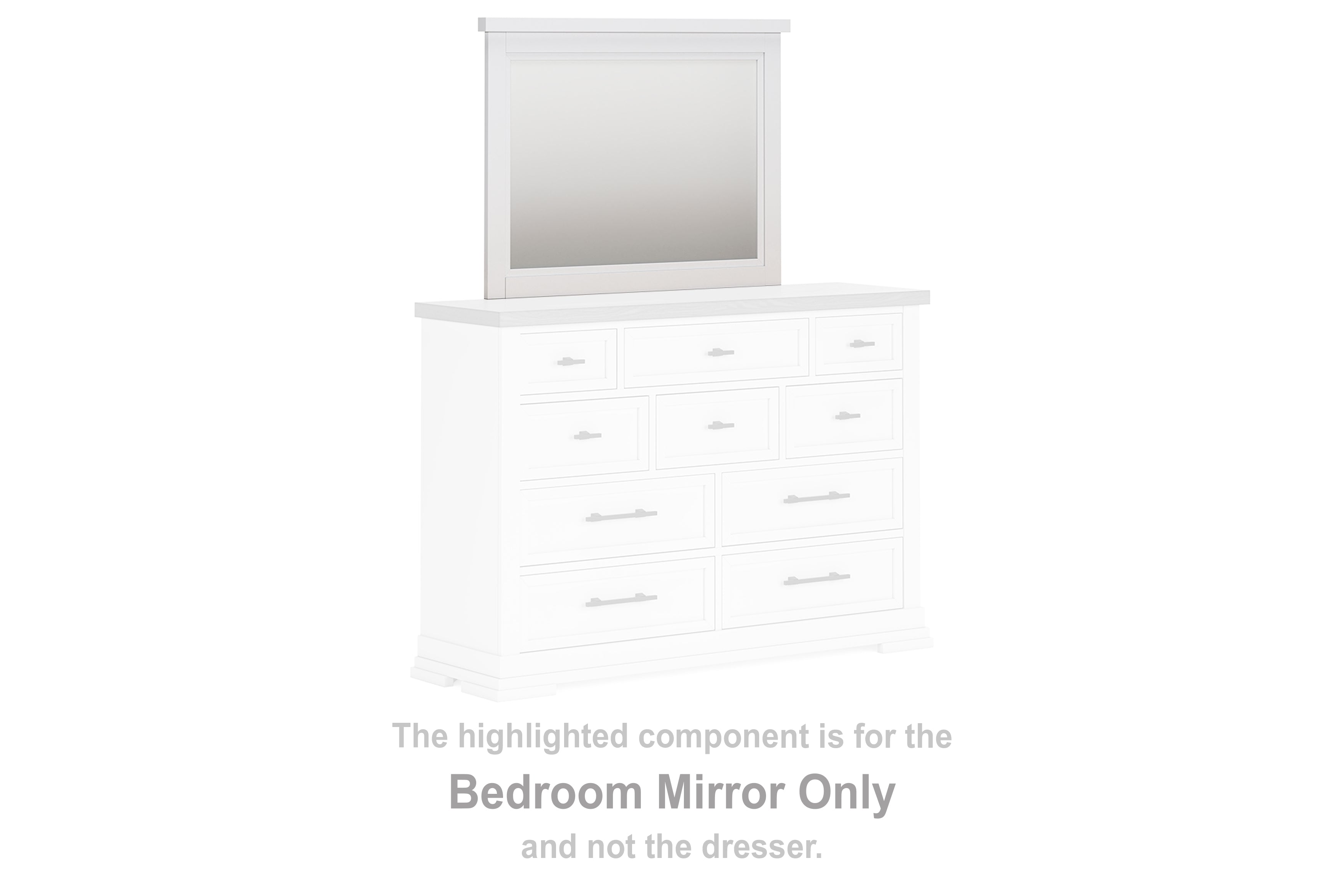 3 Brothers Decor - Ashley Furniture - Ashbryn Bedroom - Bedroom Mirror / White/Natural - B844-36