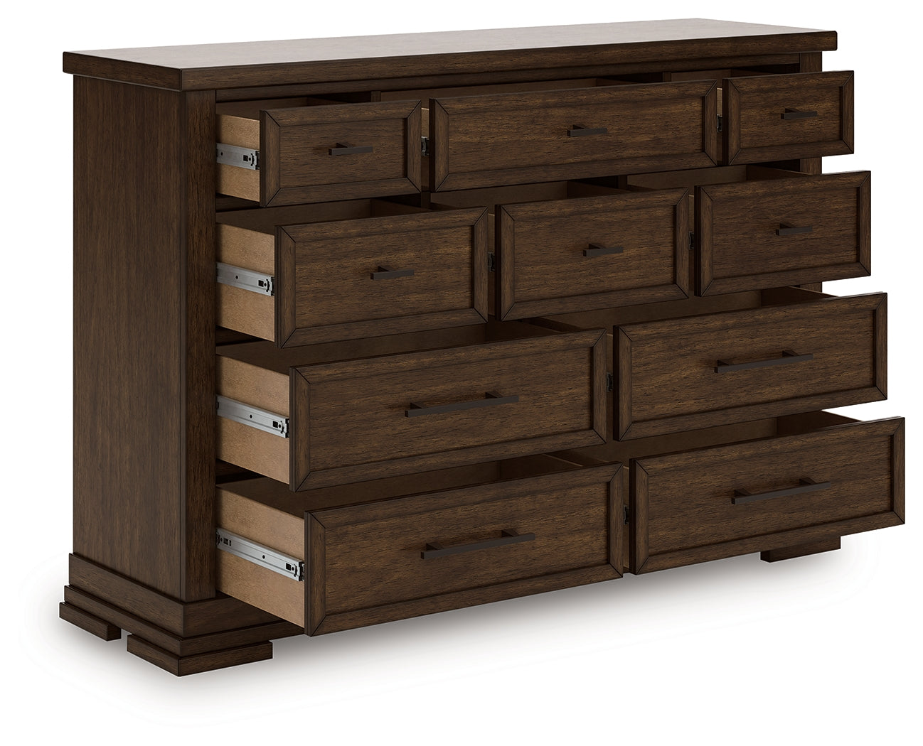 3 Brothers Decor - Ashley Furniture - Taffenbrook Bedroom - Dresser / Medium Brown - B849-31