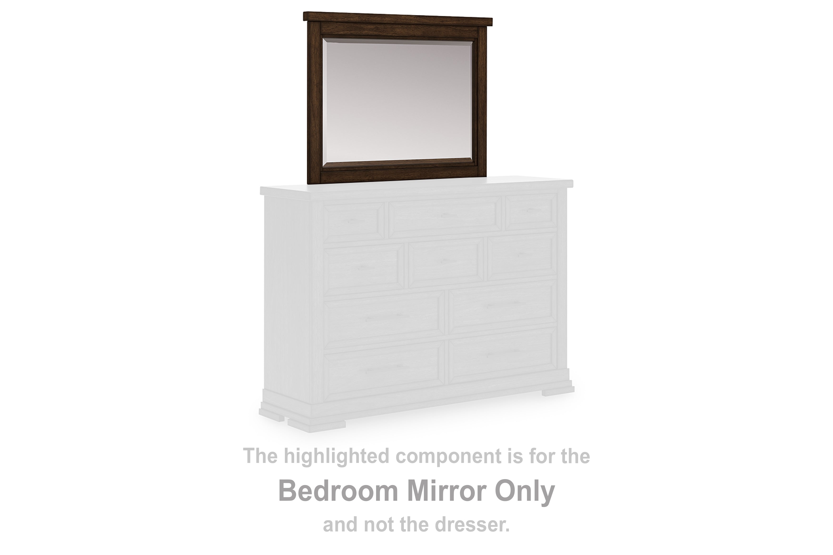 3 Brothers Decor - Ashley Furniture - Taffenbrook Bedroom - Bedroom Mirror / Medium Brown - B849-36
