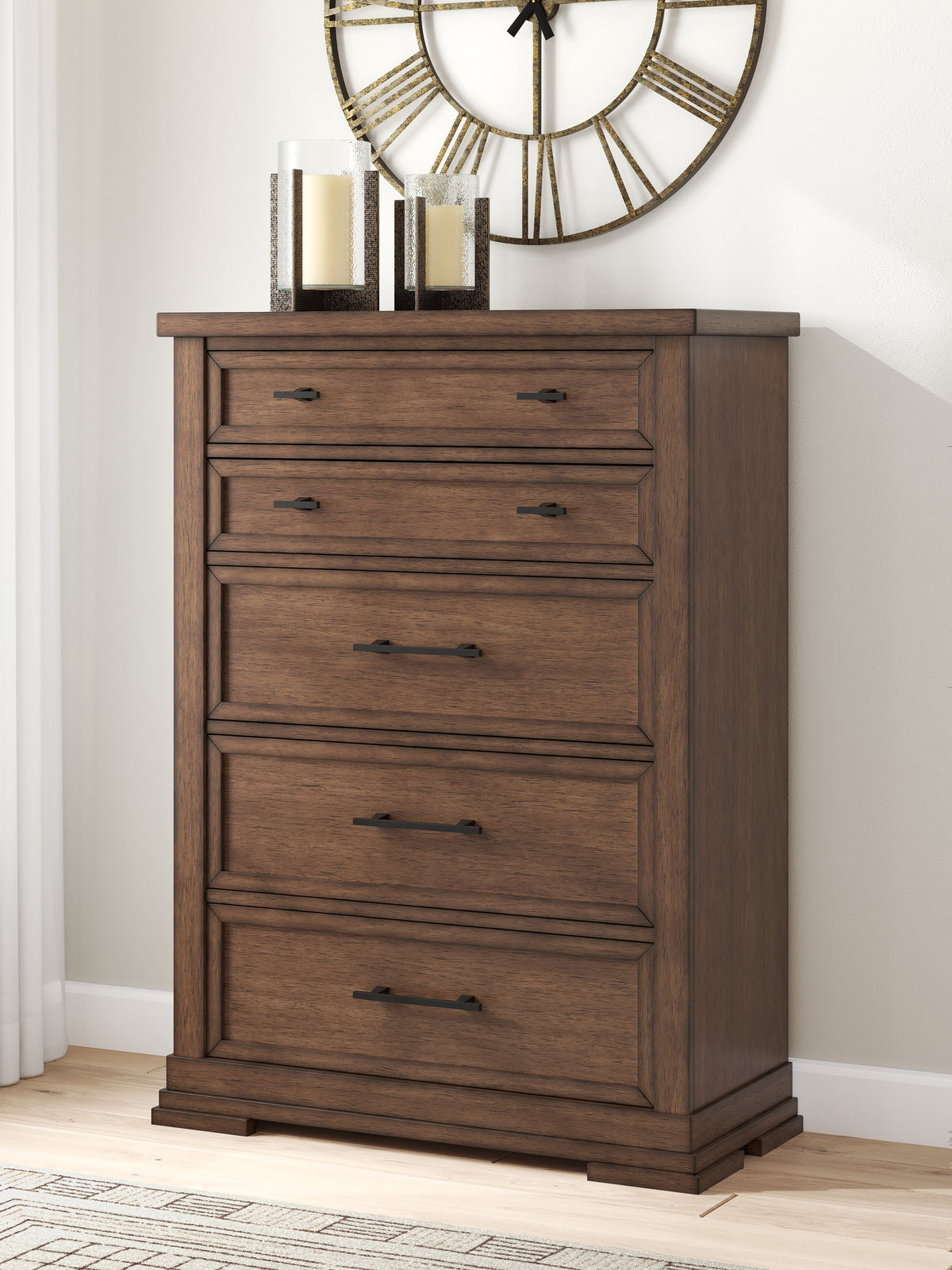 3 Brothers Decor - Ashley Furniture - Taffenbrook Bedroom - Five Drawer Chest - B849-46