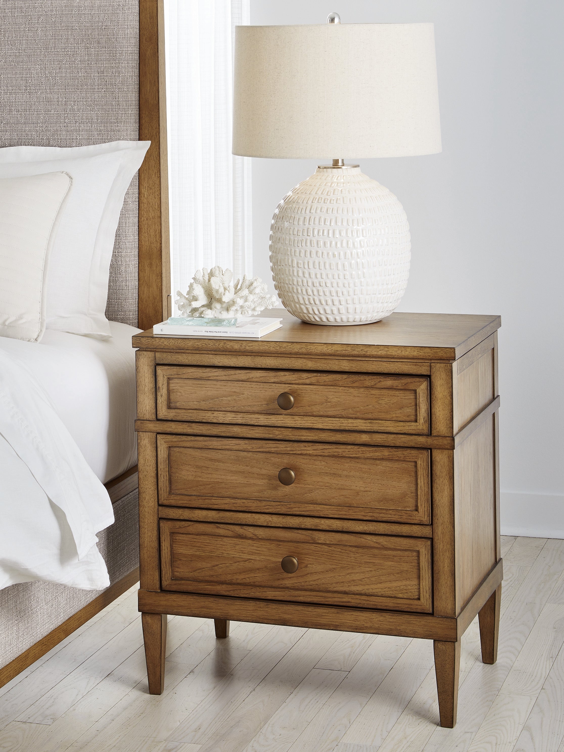 3 Brothers Decor - Ashley Furniture - Sharlance Bedroom - Three Drawer Night Stand / Brown - B895-93