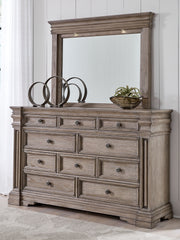 3 Brothers Decor - Ashley Furniture - Blairhurst Bedroom - Dresser and Mirror / Light Grayish Brown - B916B1