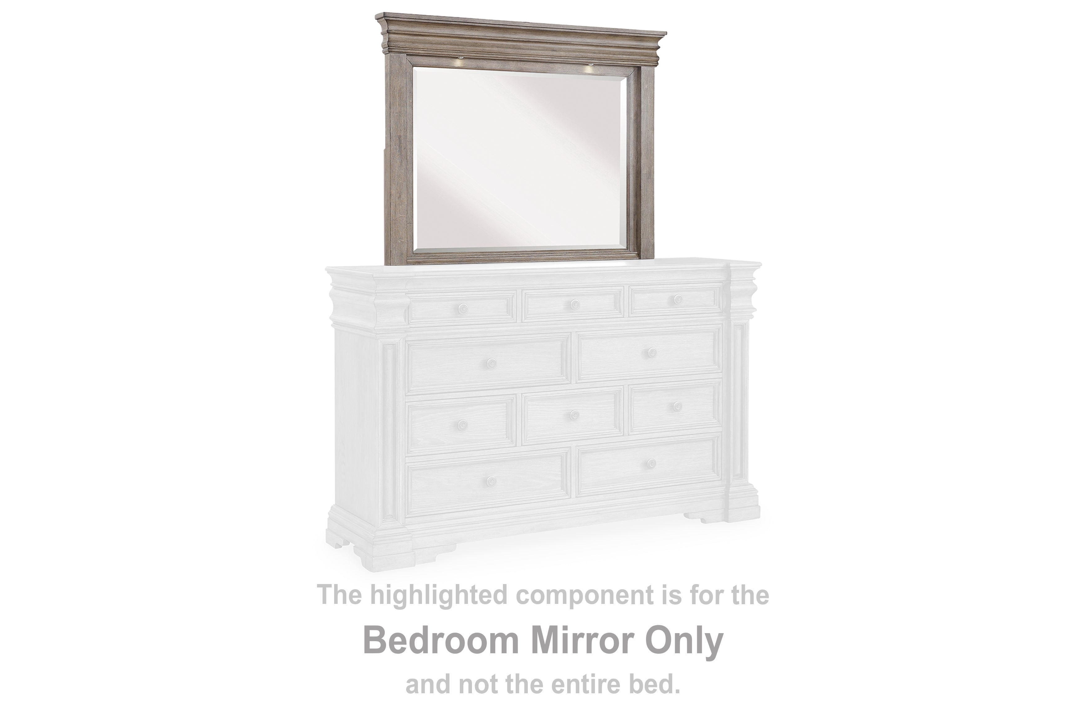 3 Brothers Decor - Ashley Furniture - Blairhurst Bedroom - Bedroom Mirror / Light Grayish Brown - B916-36