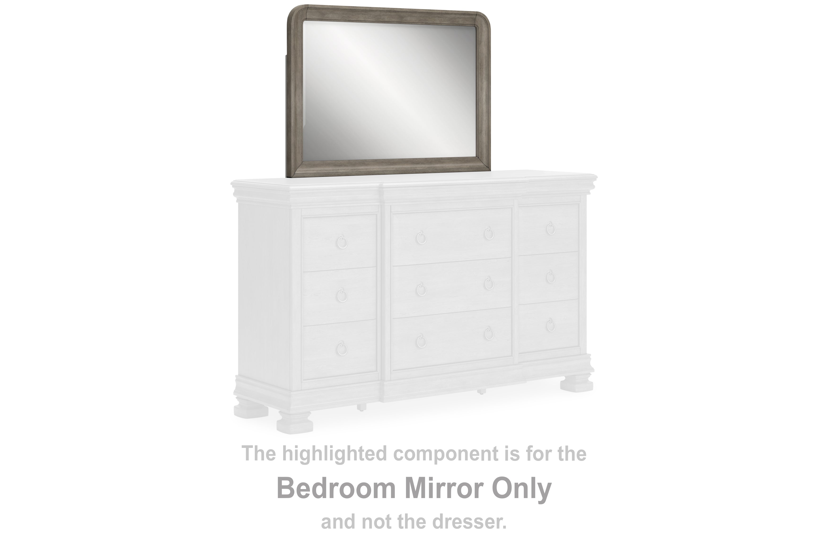 3 Brothers Decor - Ashley Furniture - Lexorne Bedroom - Bedroom Mirror / Gray - B924-36
