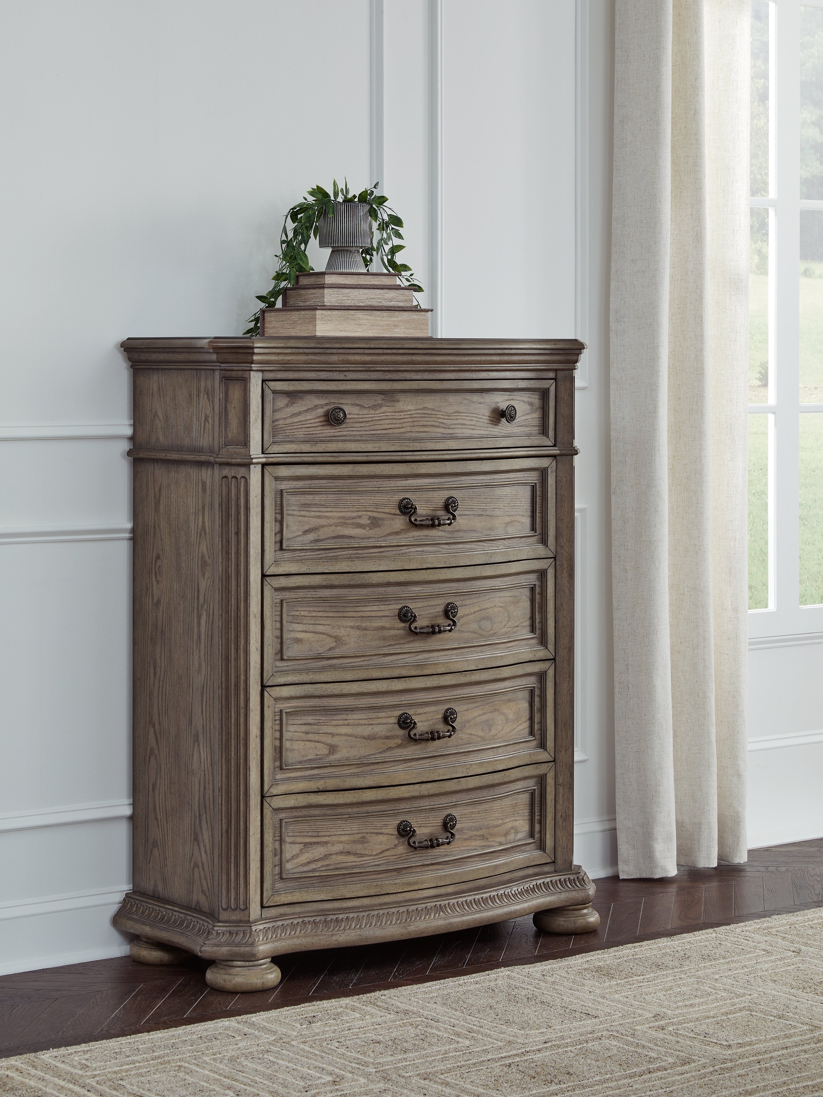 3 Brothers Decor - Ashley Furniture - Ardenfield Bedroom - Five Drawer Chest / Light Brown - B944-46