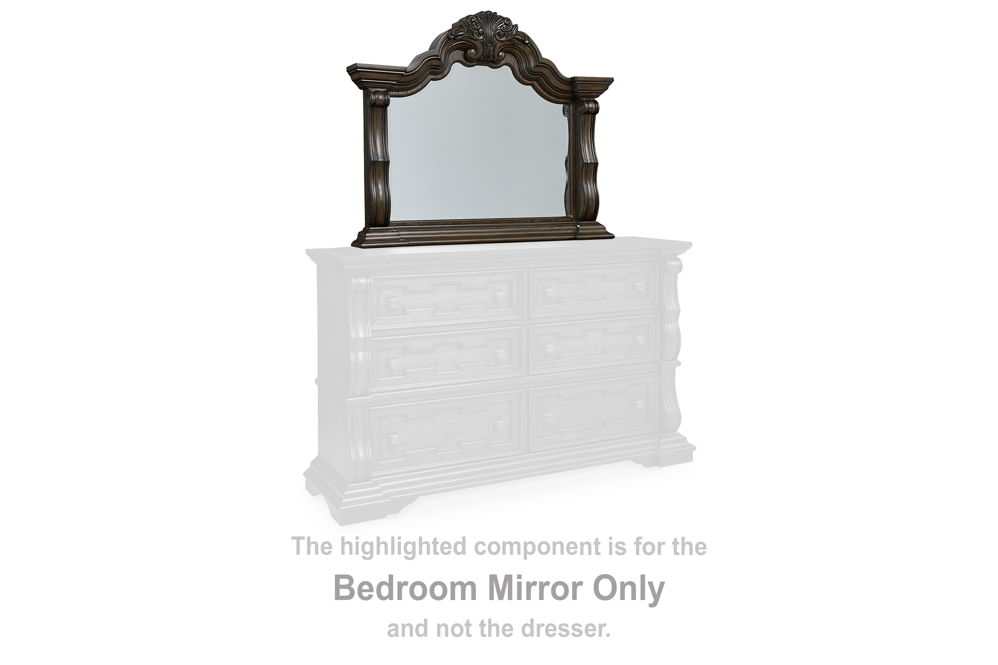 3 Brothers Decor - Ashley Furniture - Maylee Bedroom - Bedroom Mirror / Dark Brown - B947-36
